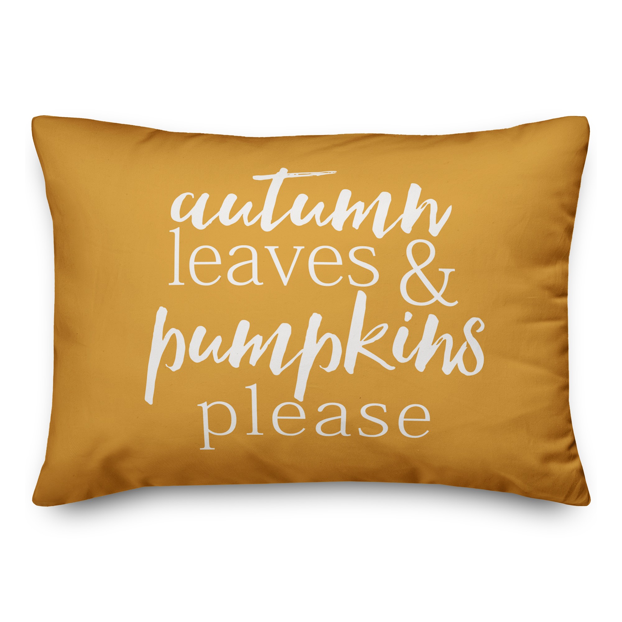 Autumn Leaves & Pumpkins Please Pillow
