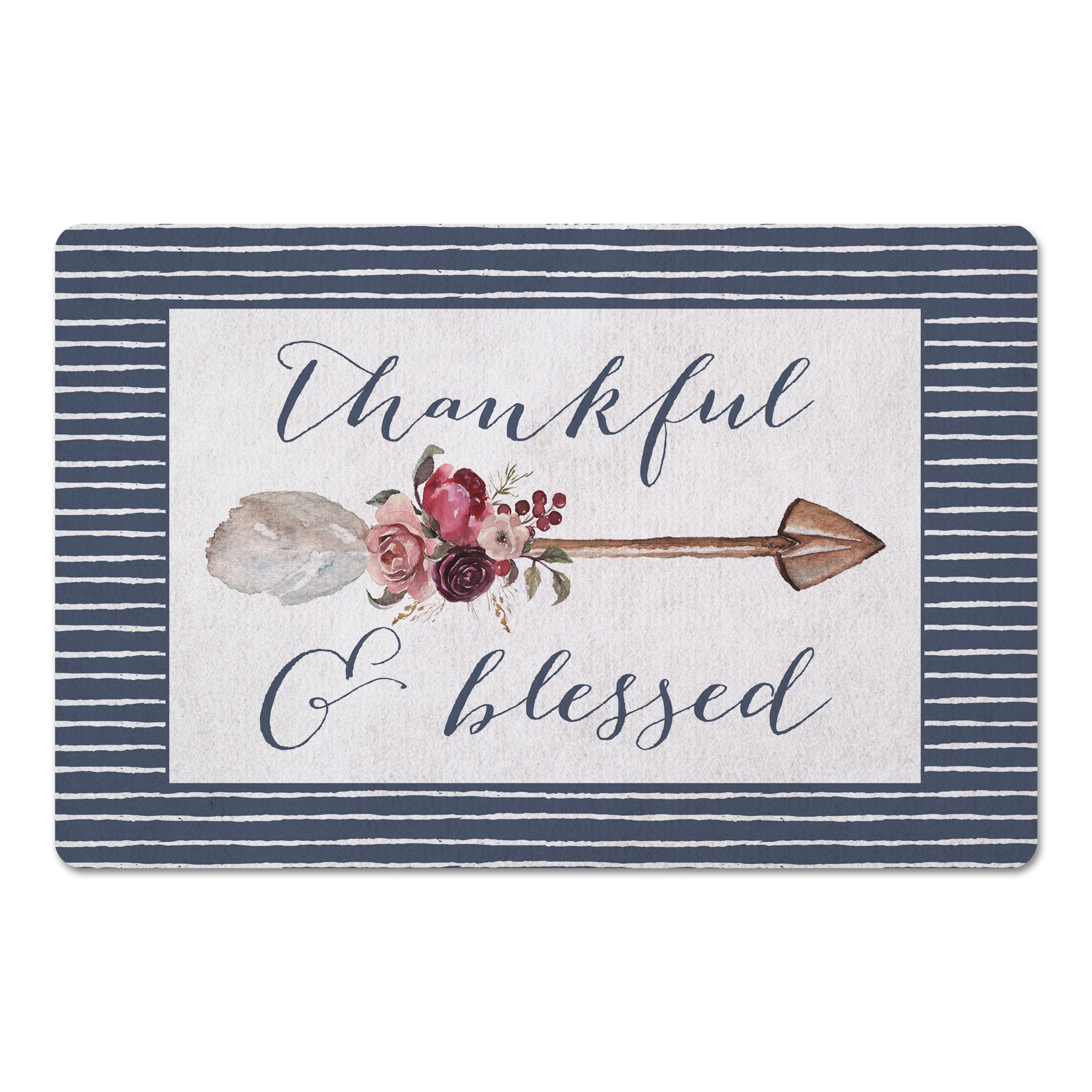 Thankful & blessed 27x18 Floor Mat