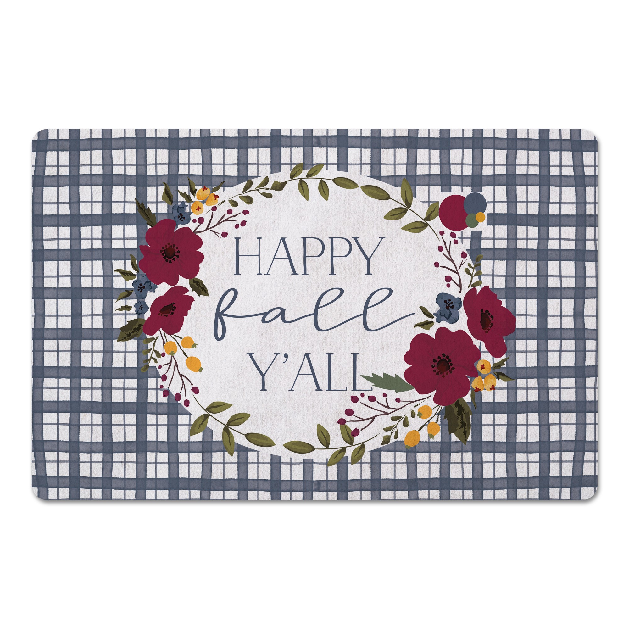 Happy fall Y'all 27x18 Floor Mat