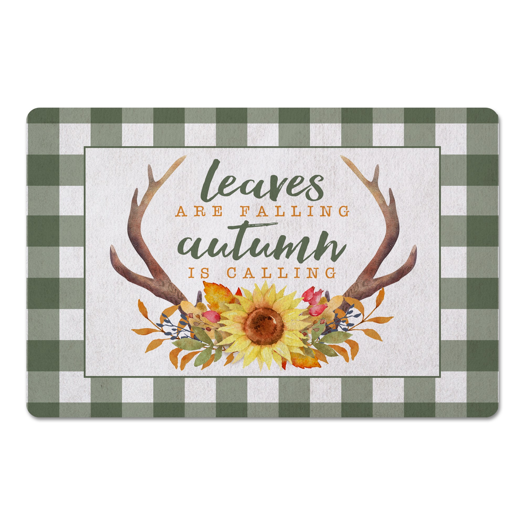 Leaves are falling autumn is calling 27x18 Floor Mat