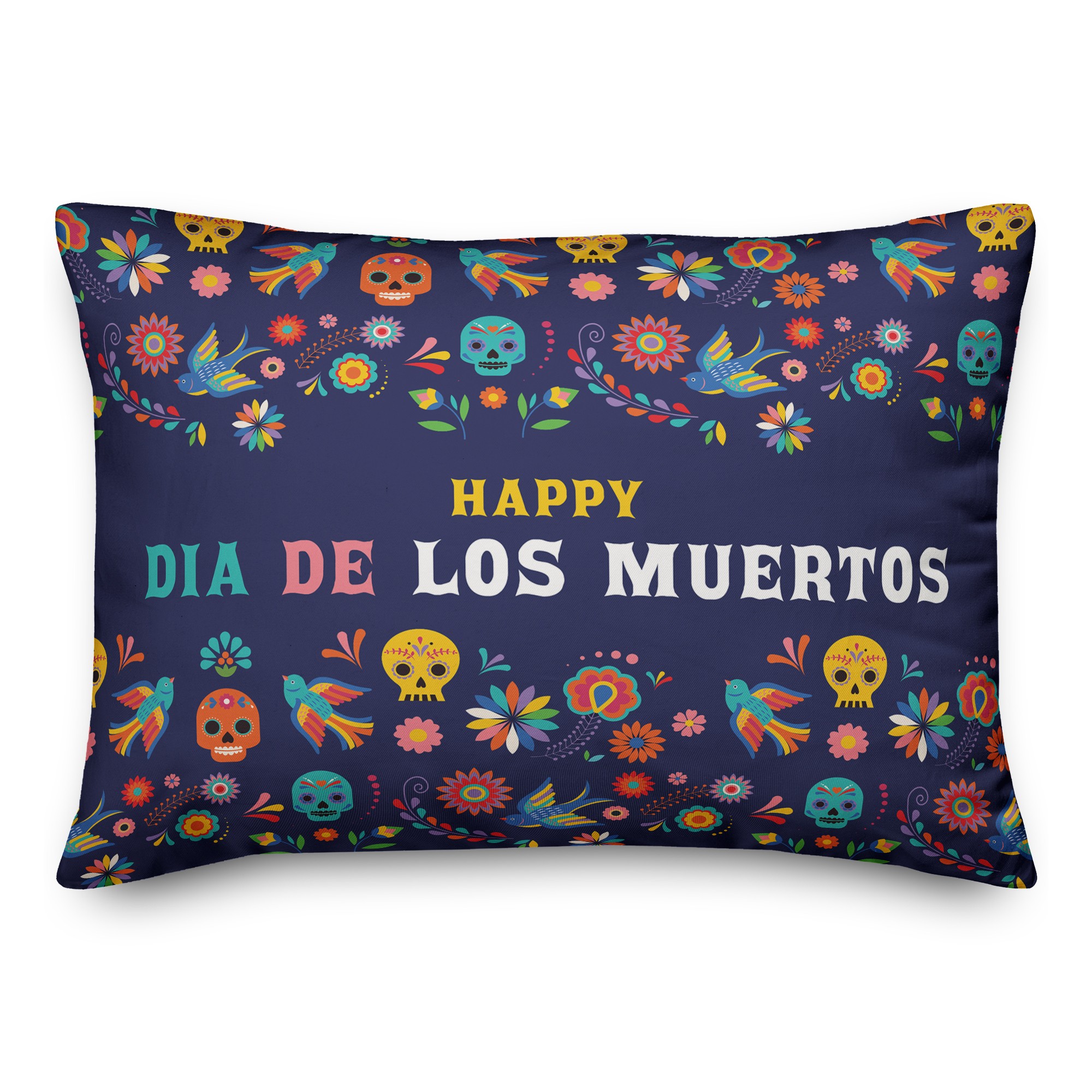 Happy Dia De Los Muertos 14x20 Spun Poly Pillow