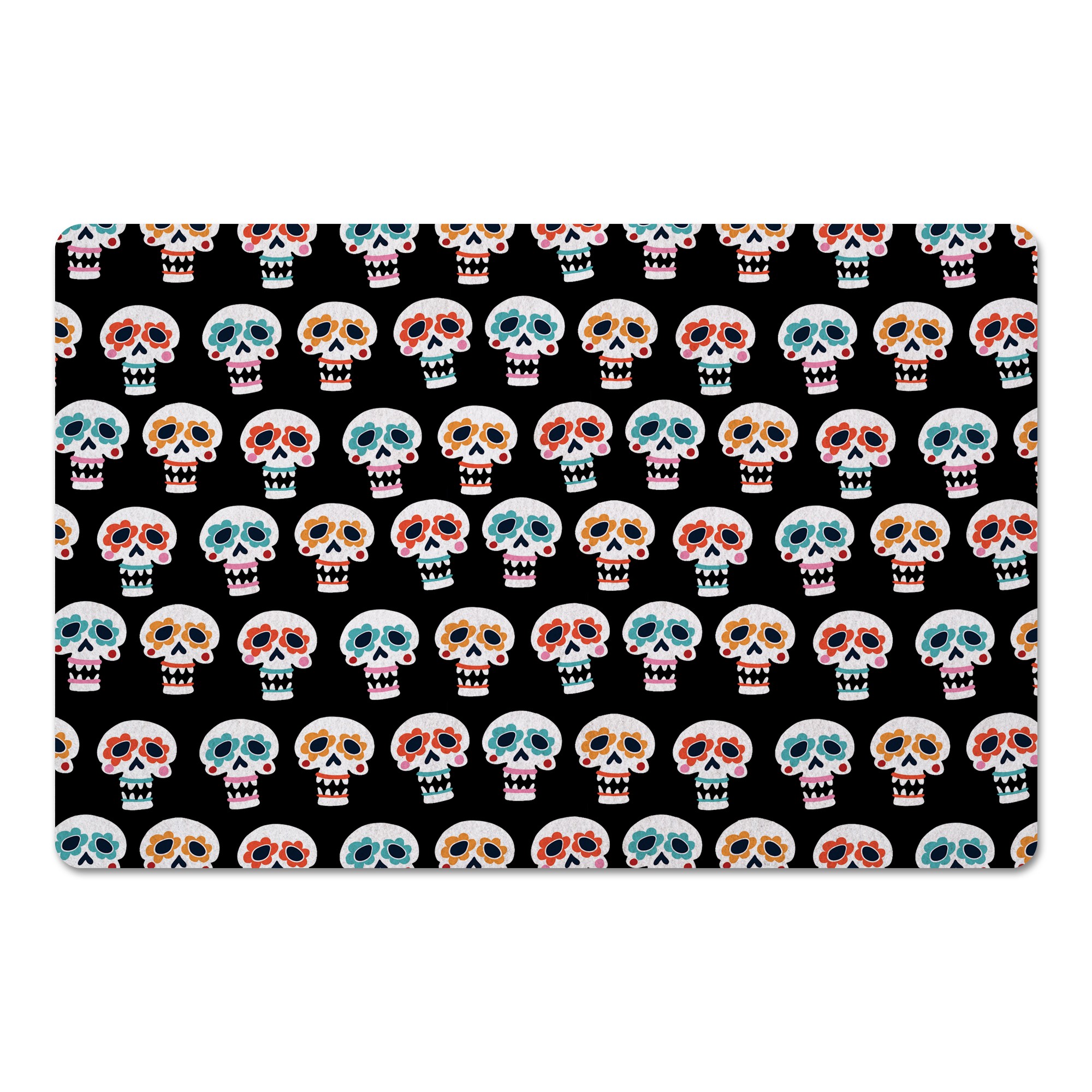 Simple Skull Pattern 27x18 Floor Mat