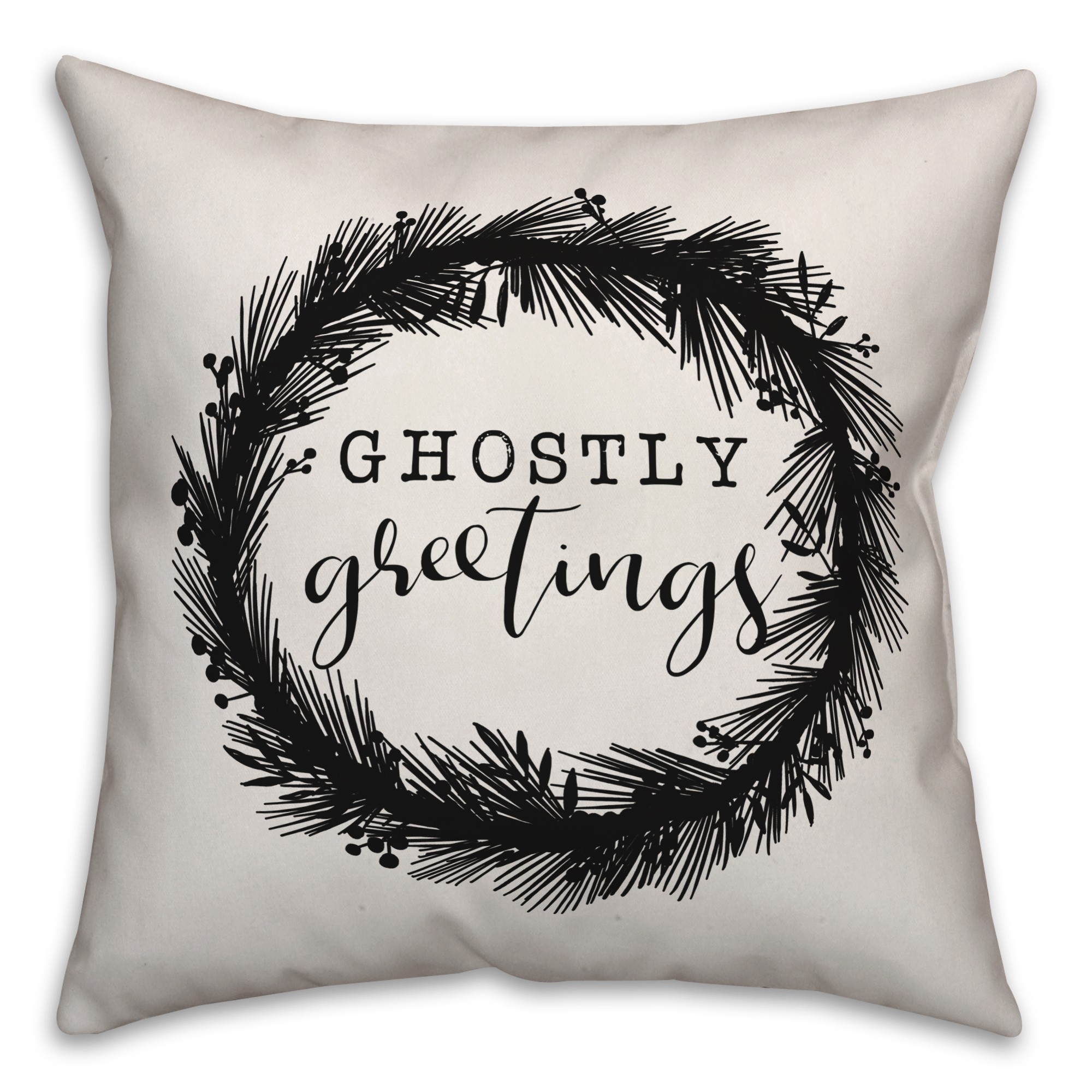 Ghostly Greetings Pillow
