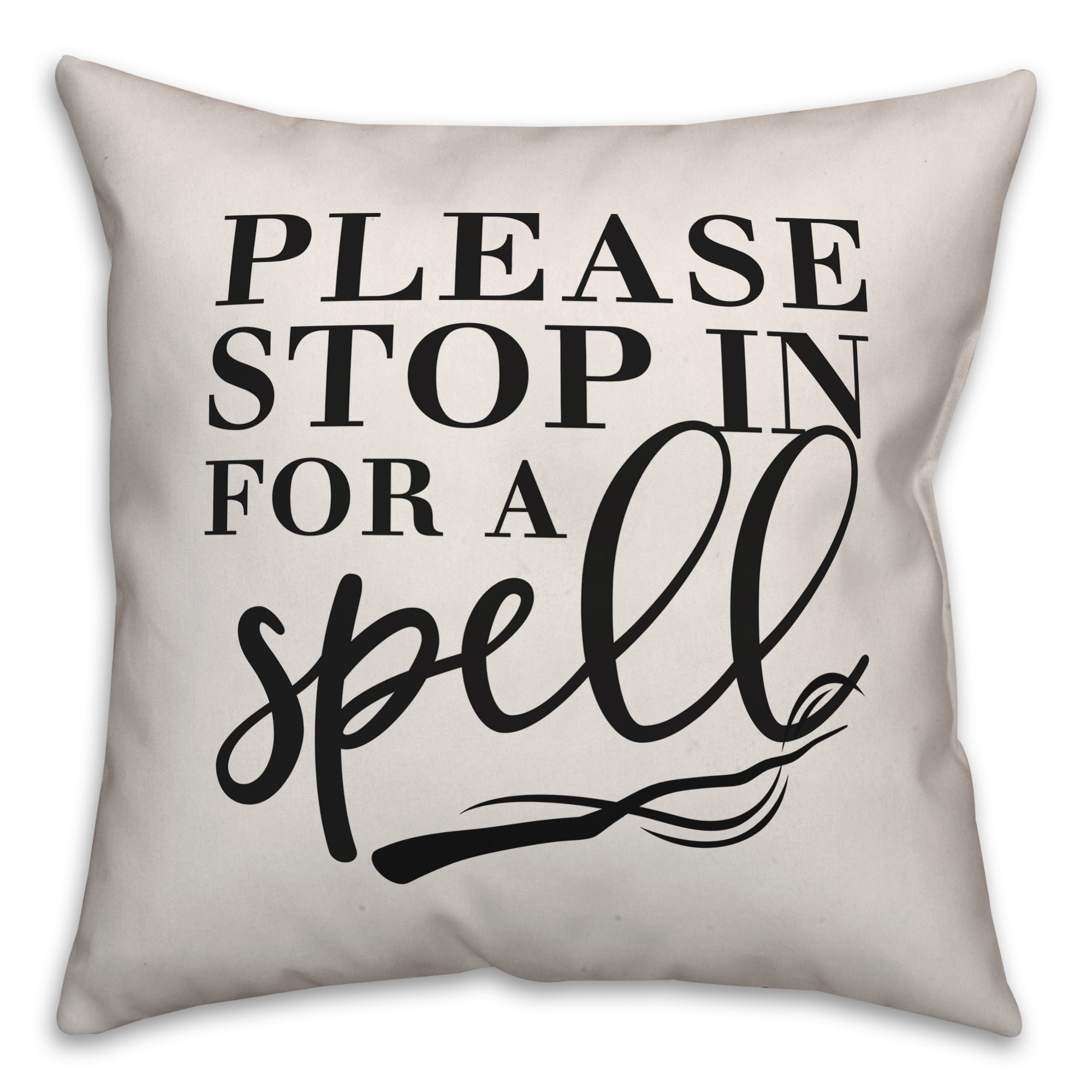 Please Stop In for a Spell Pillow