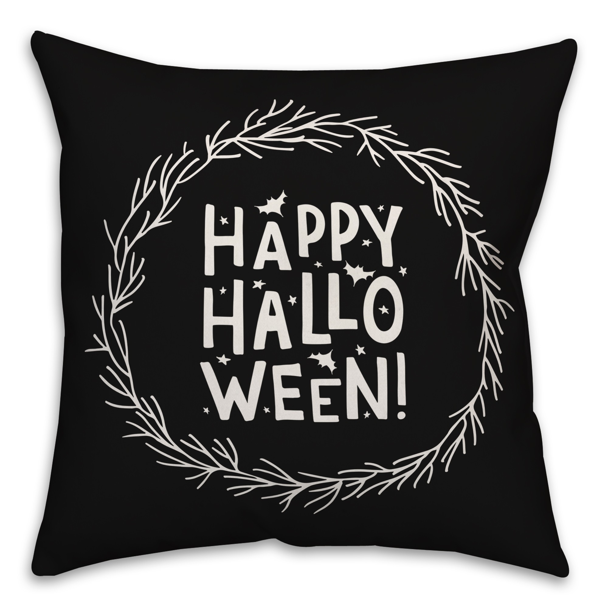 Happy Halloween Wreath Pillow