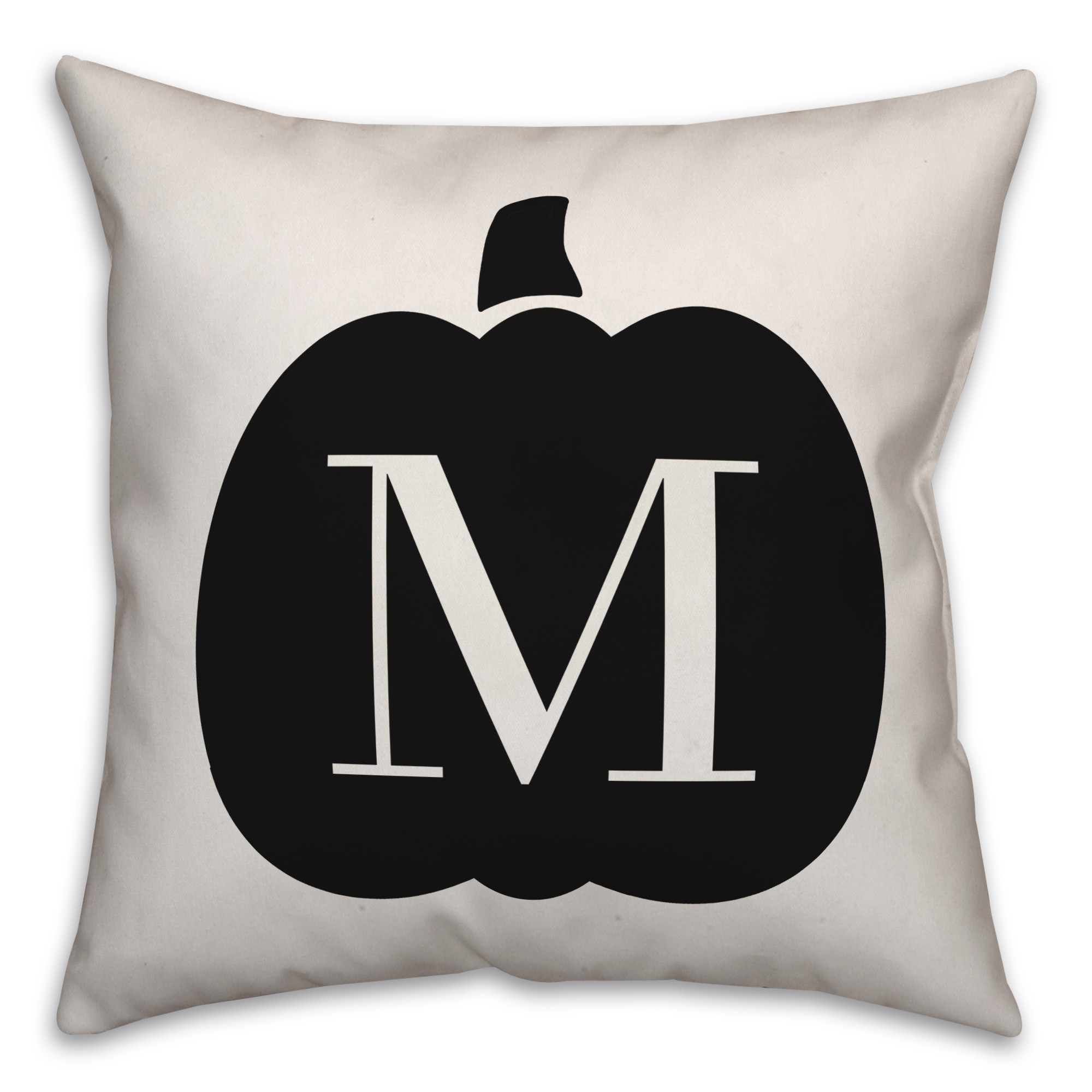 Monogram Pumpkin Pillow