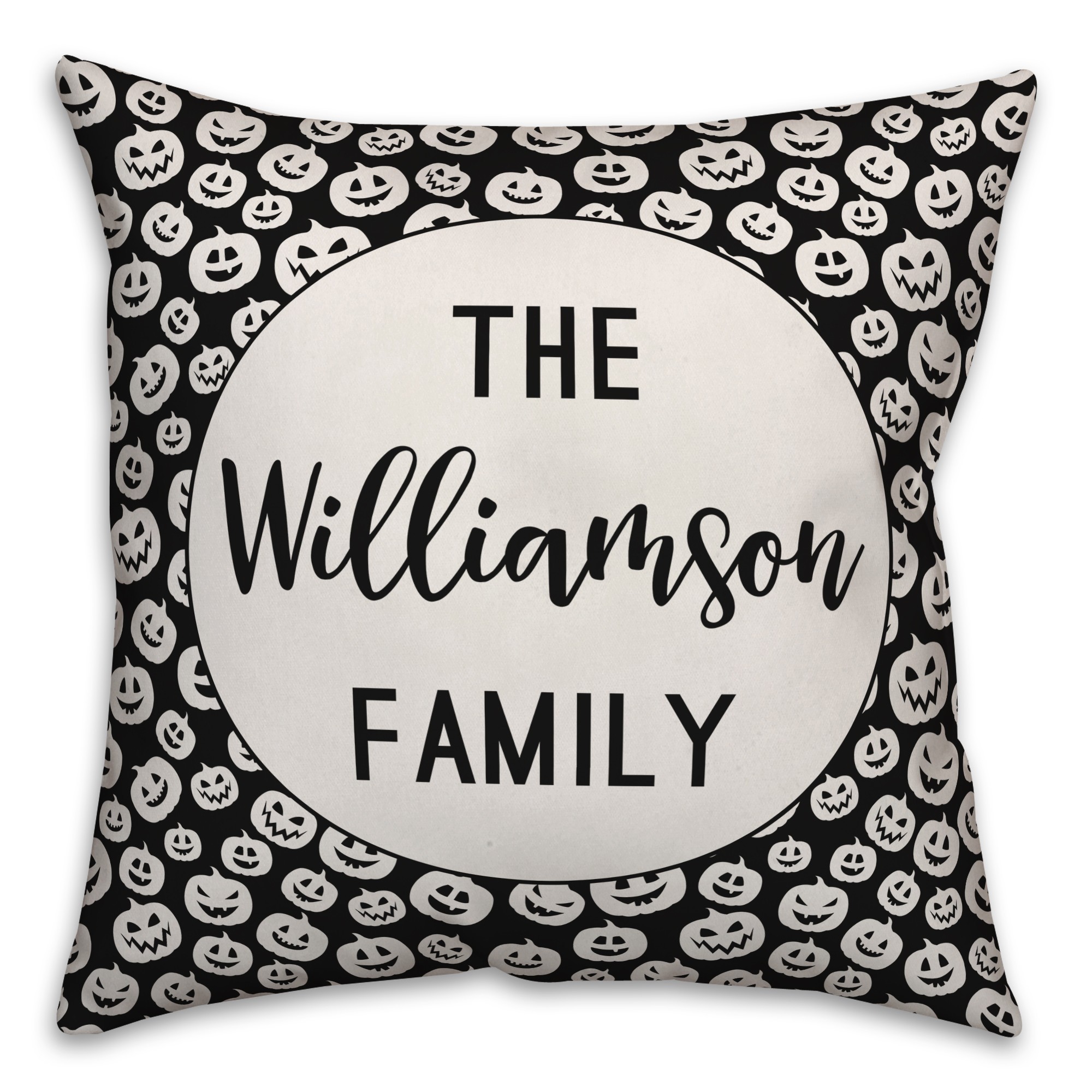 Personalized Pumpkin Pattern Pillow