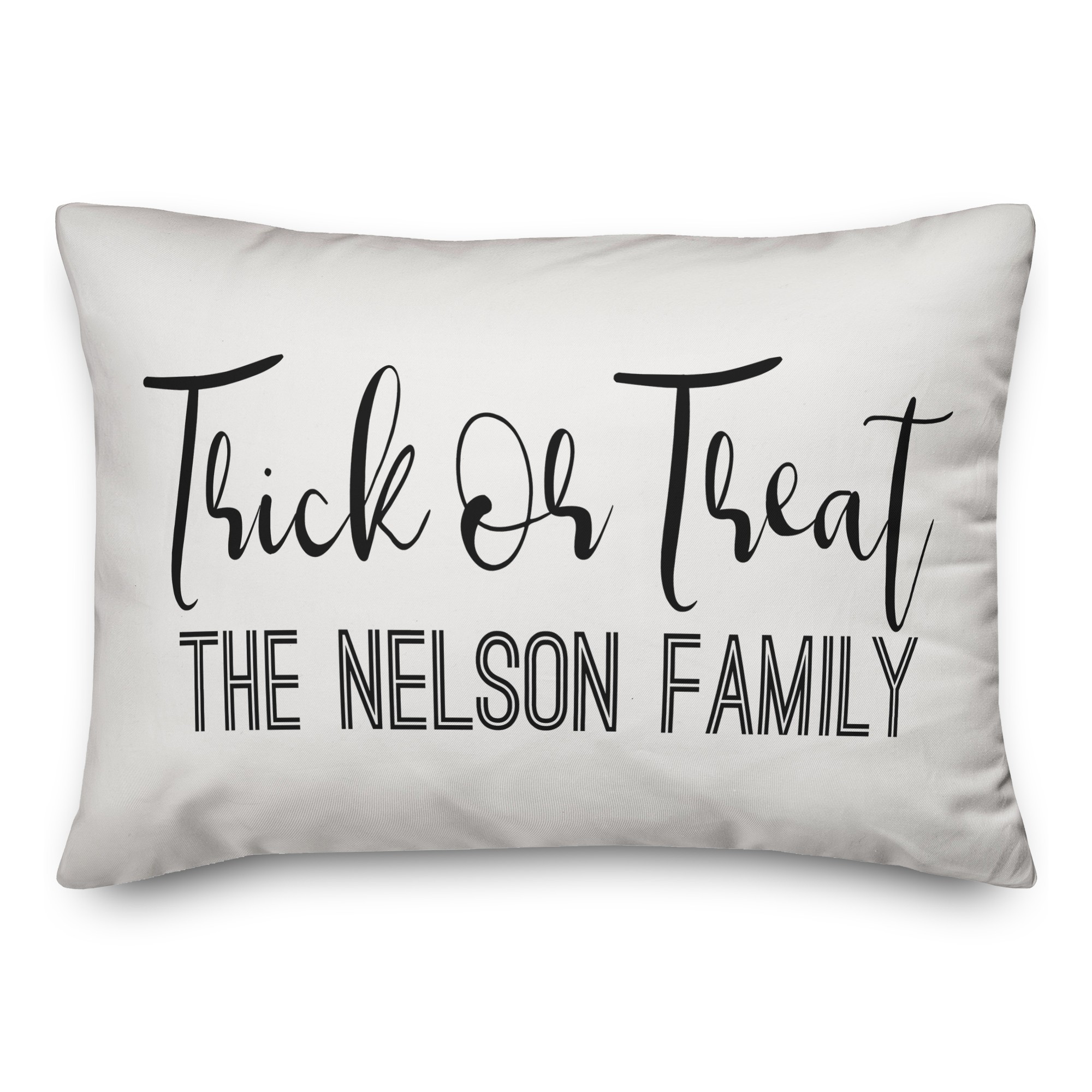 Personalized Trick or Treat 14x20 Personalized Spun Poly Pillow Cover