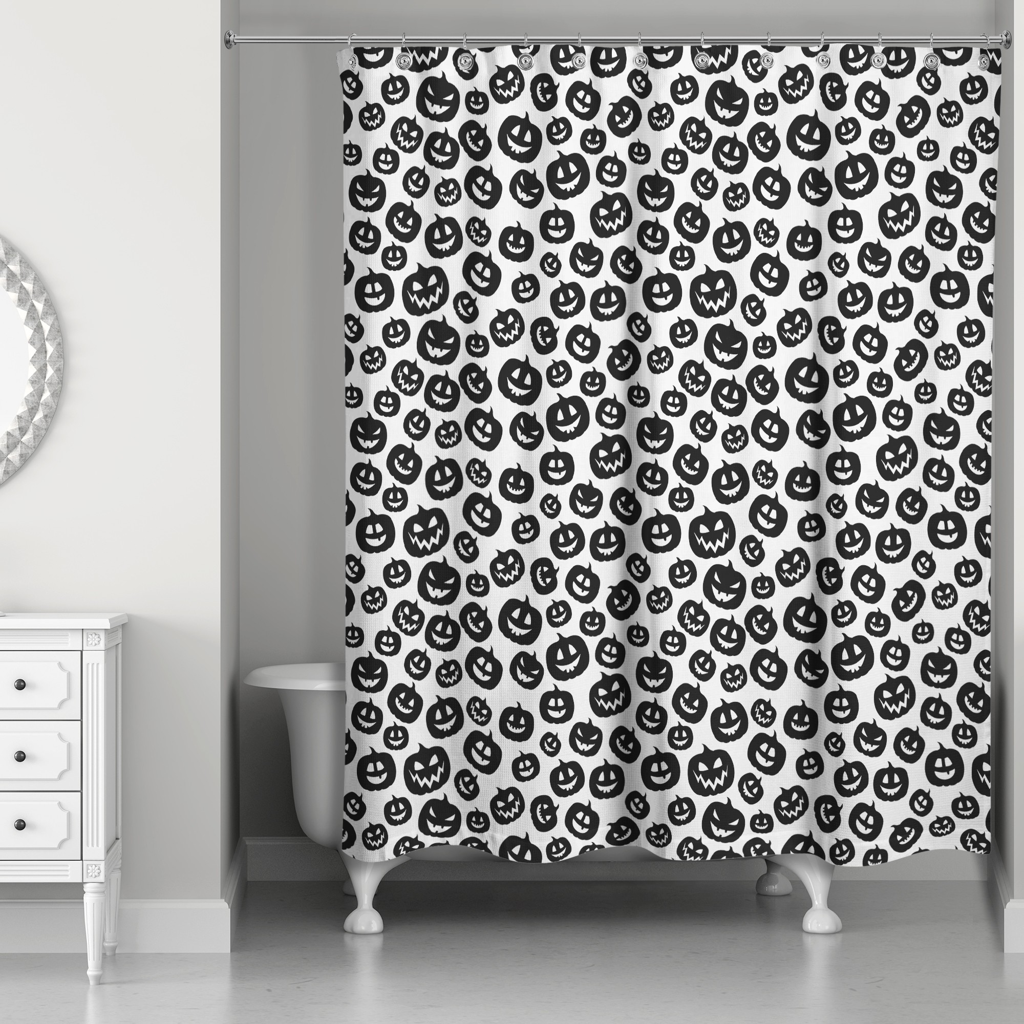Pumpkin Pattern 71x74 Shower Curtain