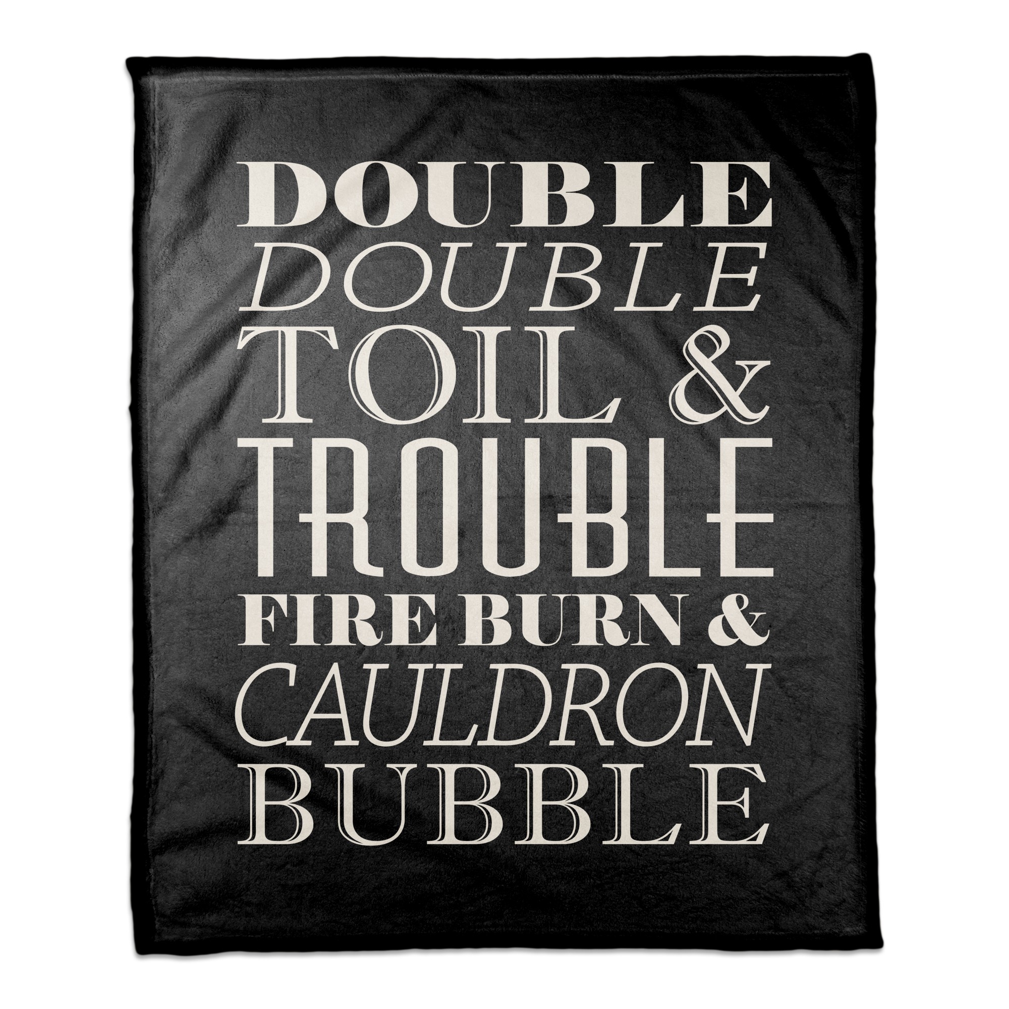 Double Double Toil & Trouble 50x60 Coral Fleece Blanket