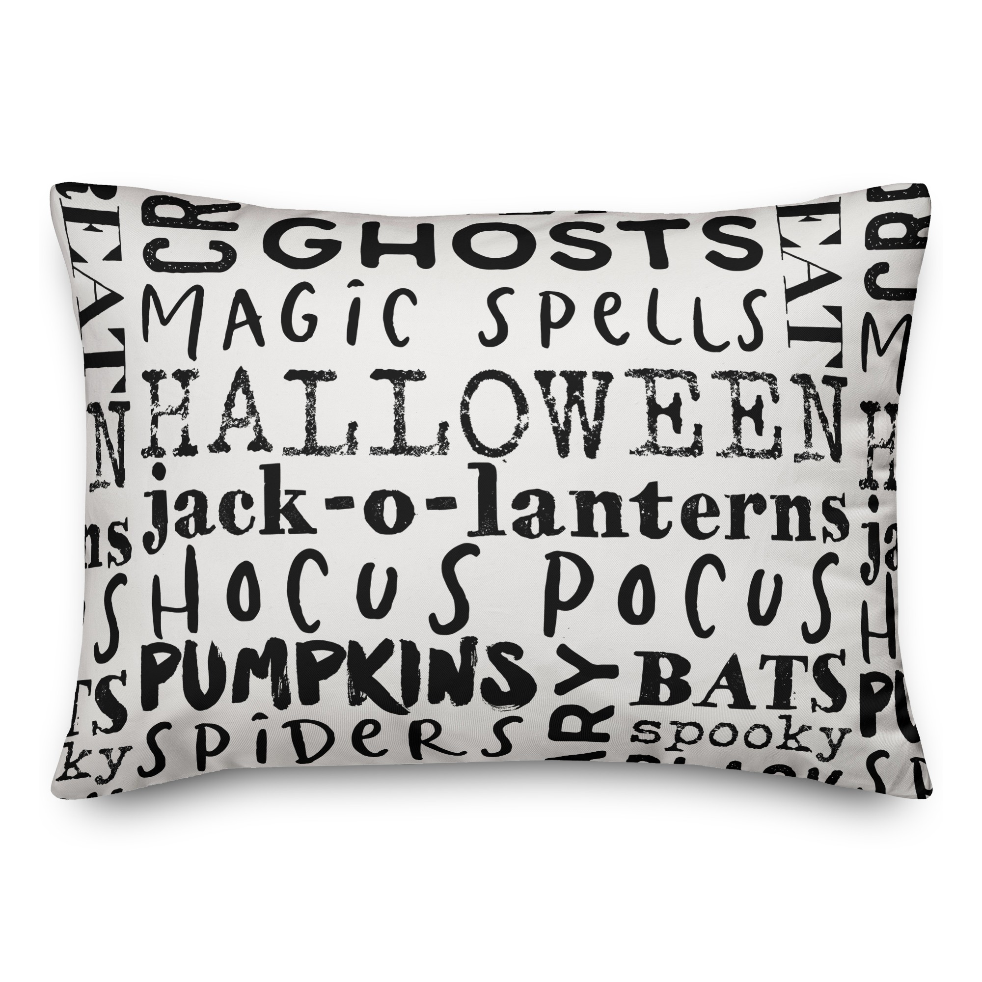 Halloween Words 14x20 Spun Poly Pillow Cover