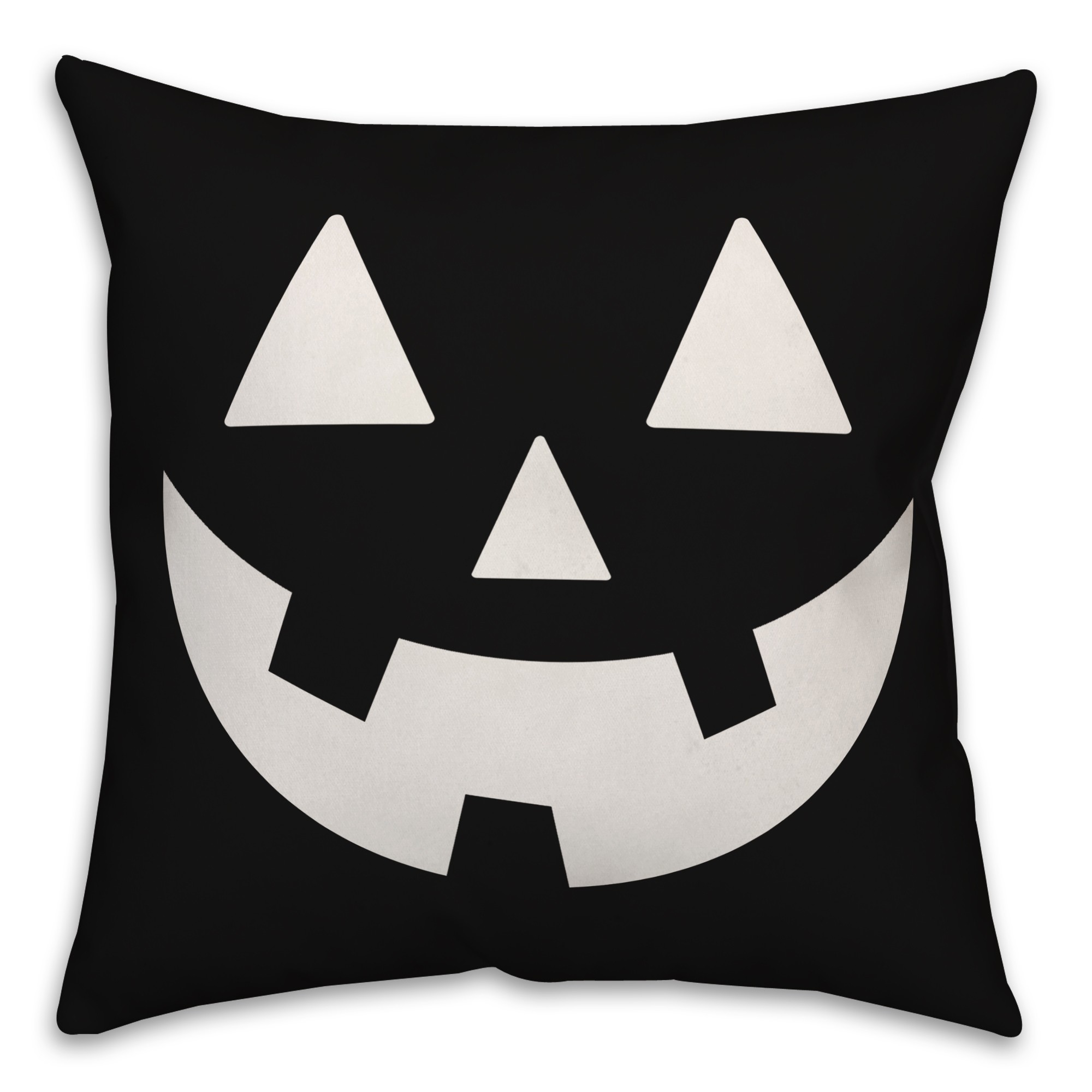 Black and White Jack-O-Lantern Pillow