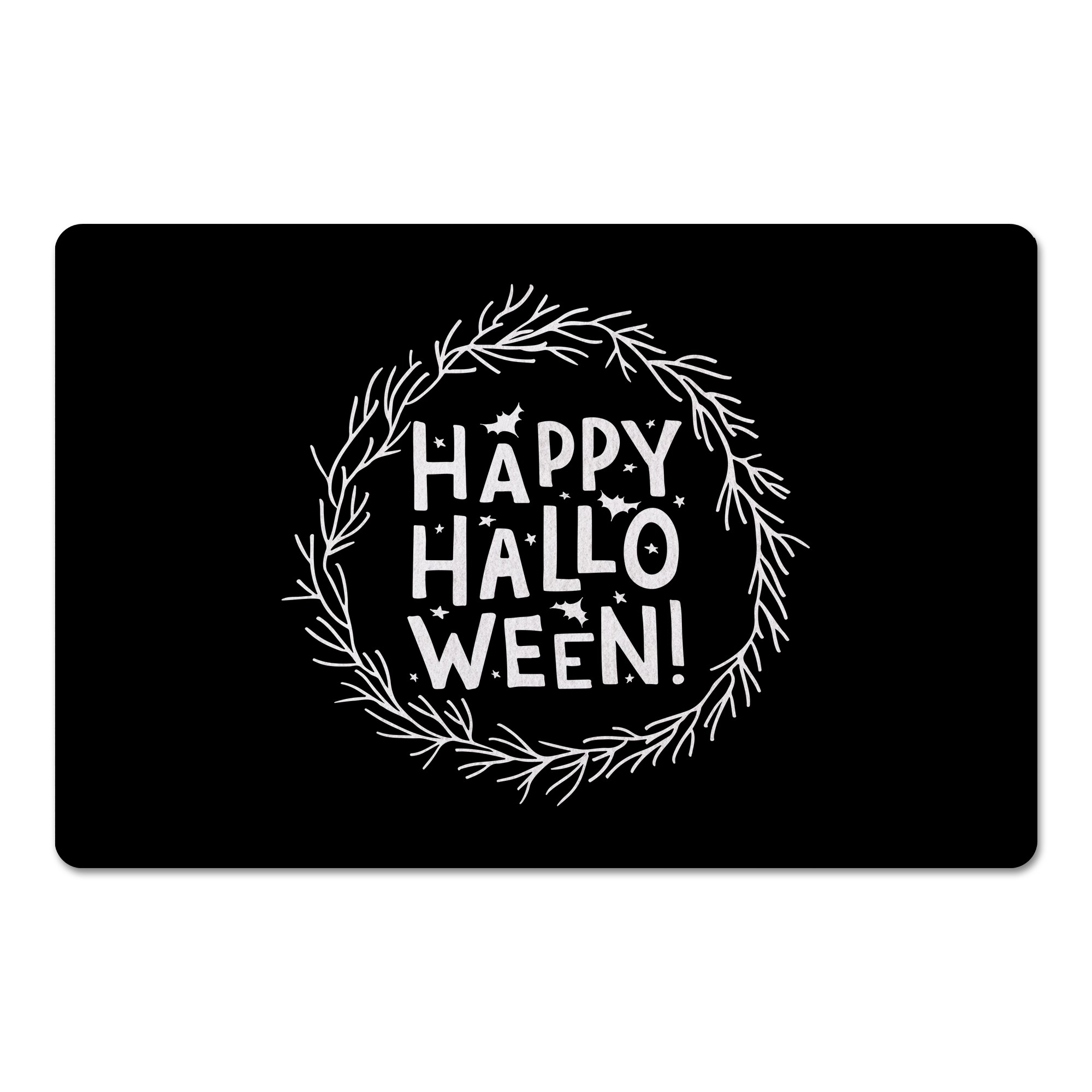 Happy Halloween Wreath 27x18 Floor Mat