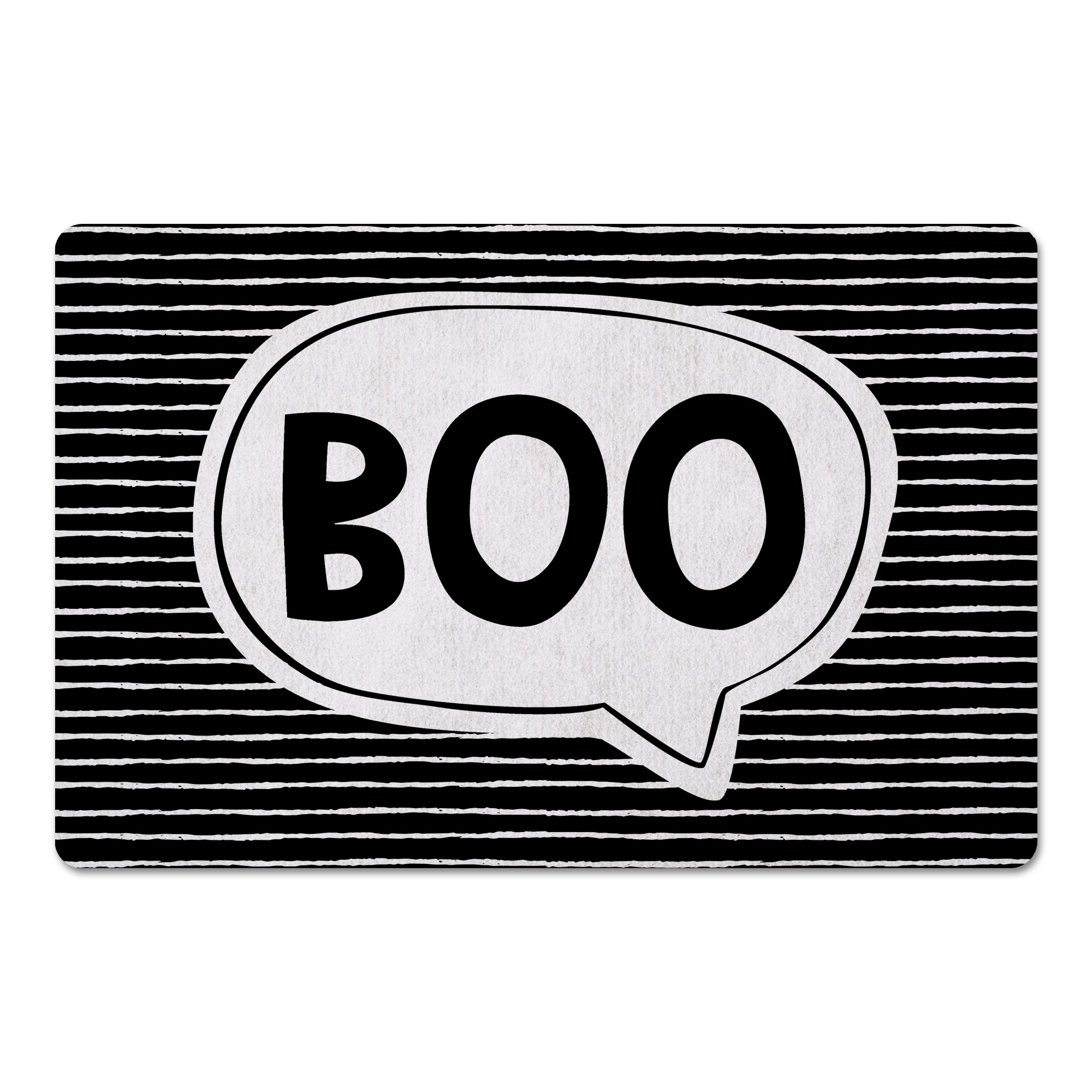Boo Stripes 27x18 Floor Mat