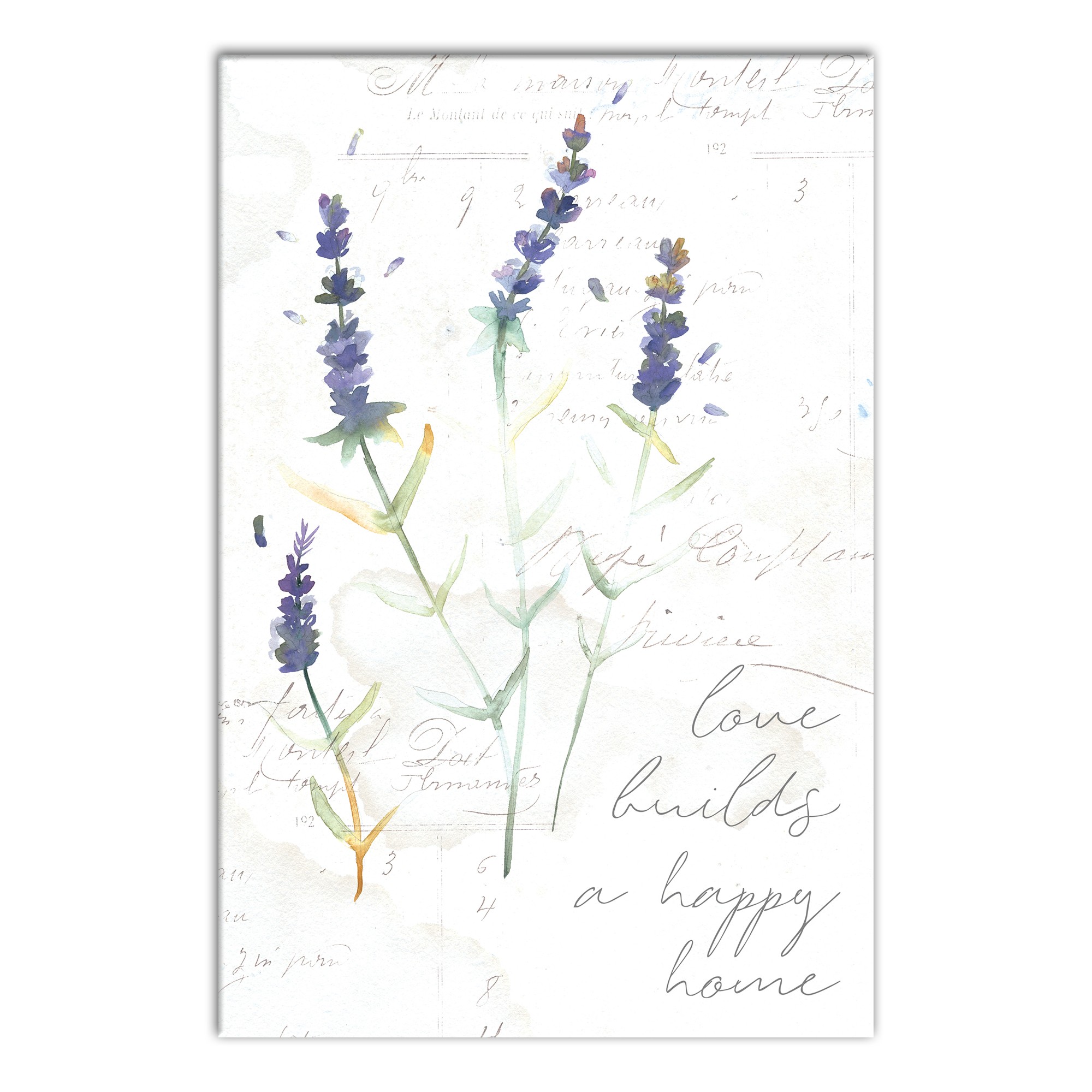 Happy Home Lavendar 12x18 Canvas Wall Art