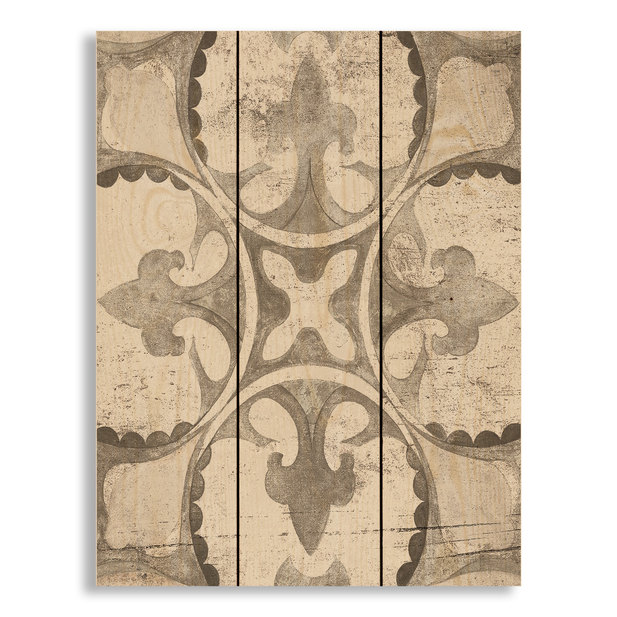 Grey Medallion Pallet Wood Art 10.5x14 Pallet Wood Art