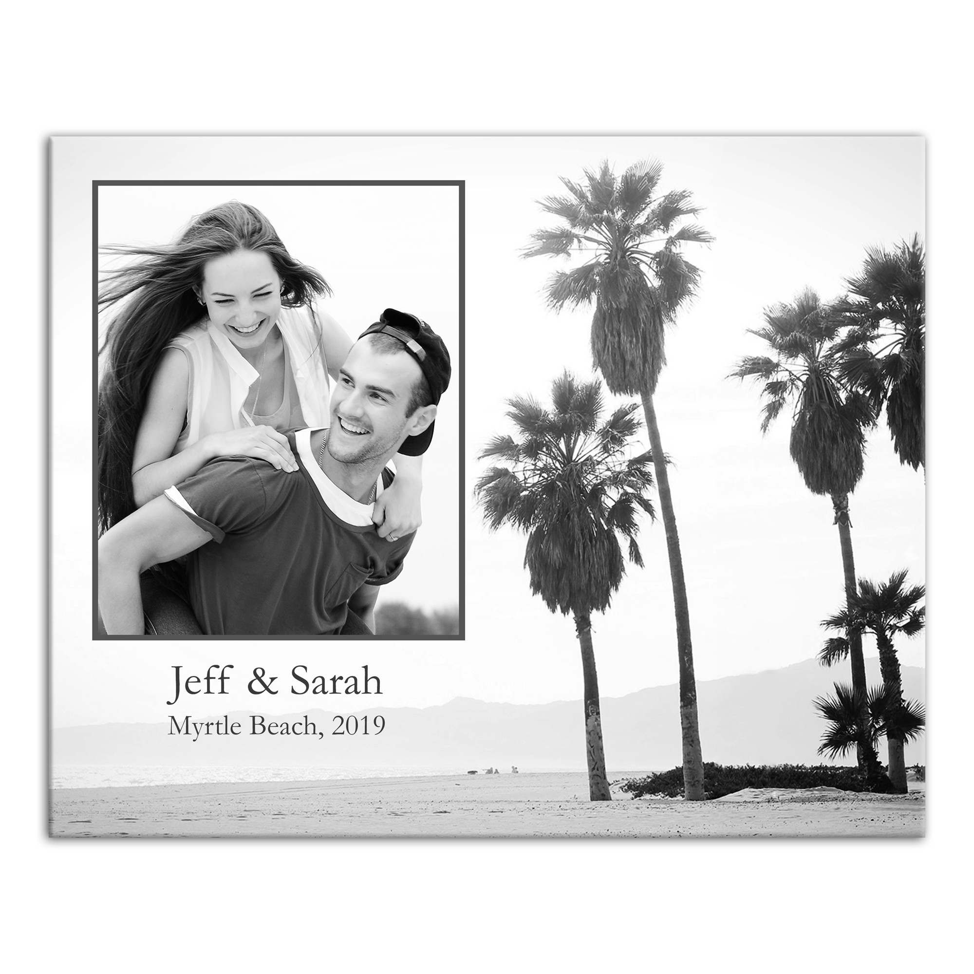 Beach Vacay Photo 16x20 Personalized Canvas Wall Art