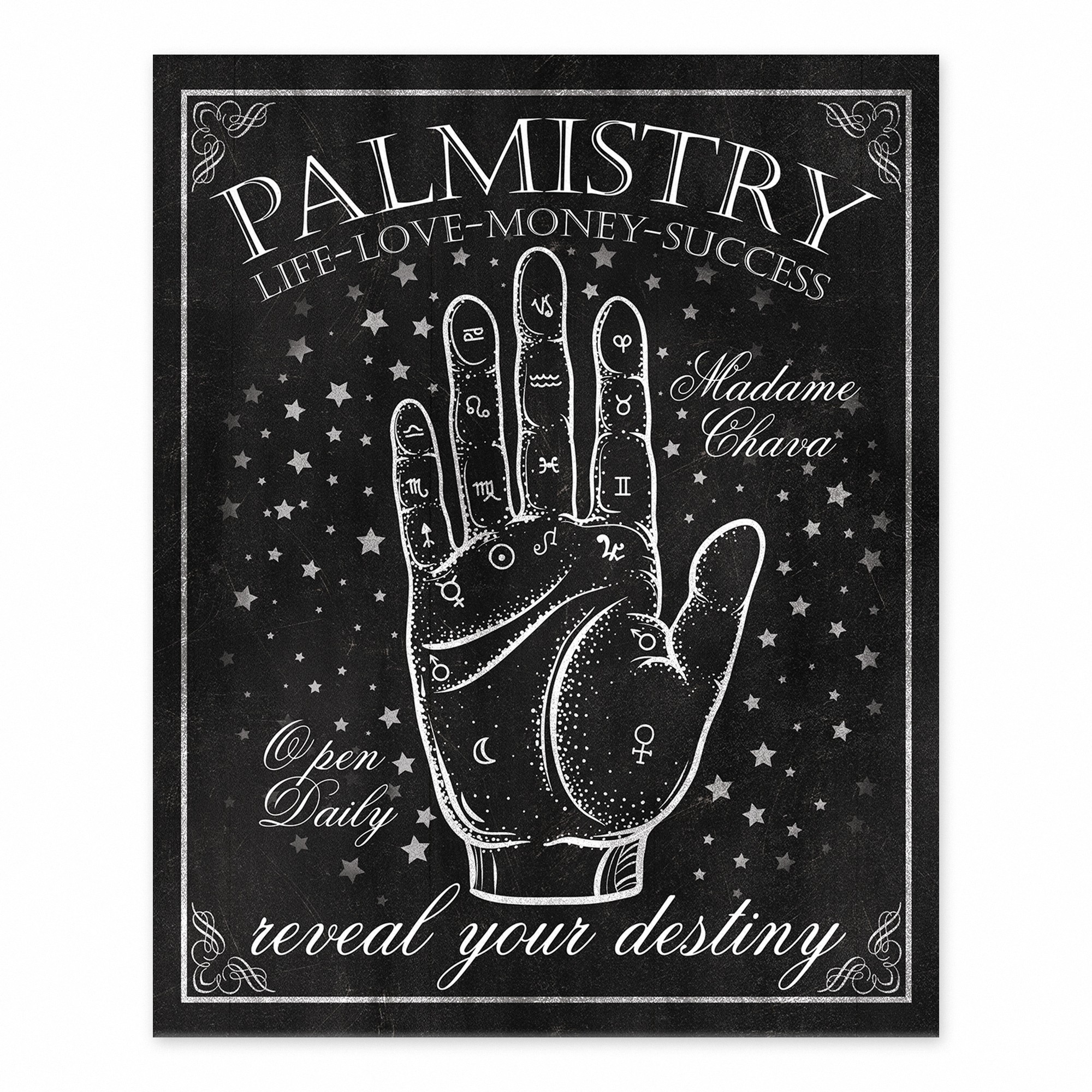 Palm Reading 8x10 Tabletop Canvas