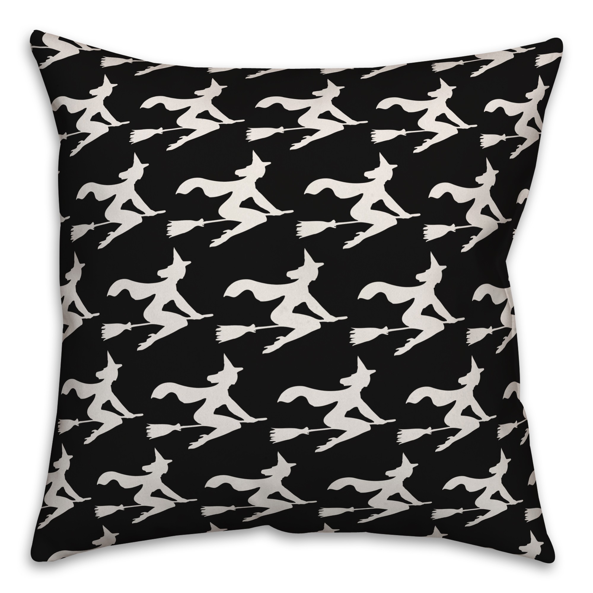 Witch on broomstick pattern Pillow