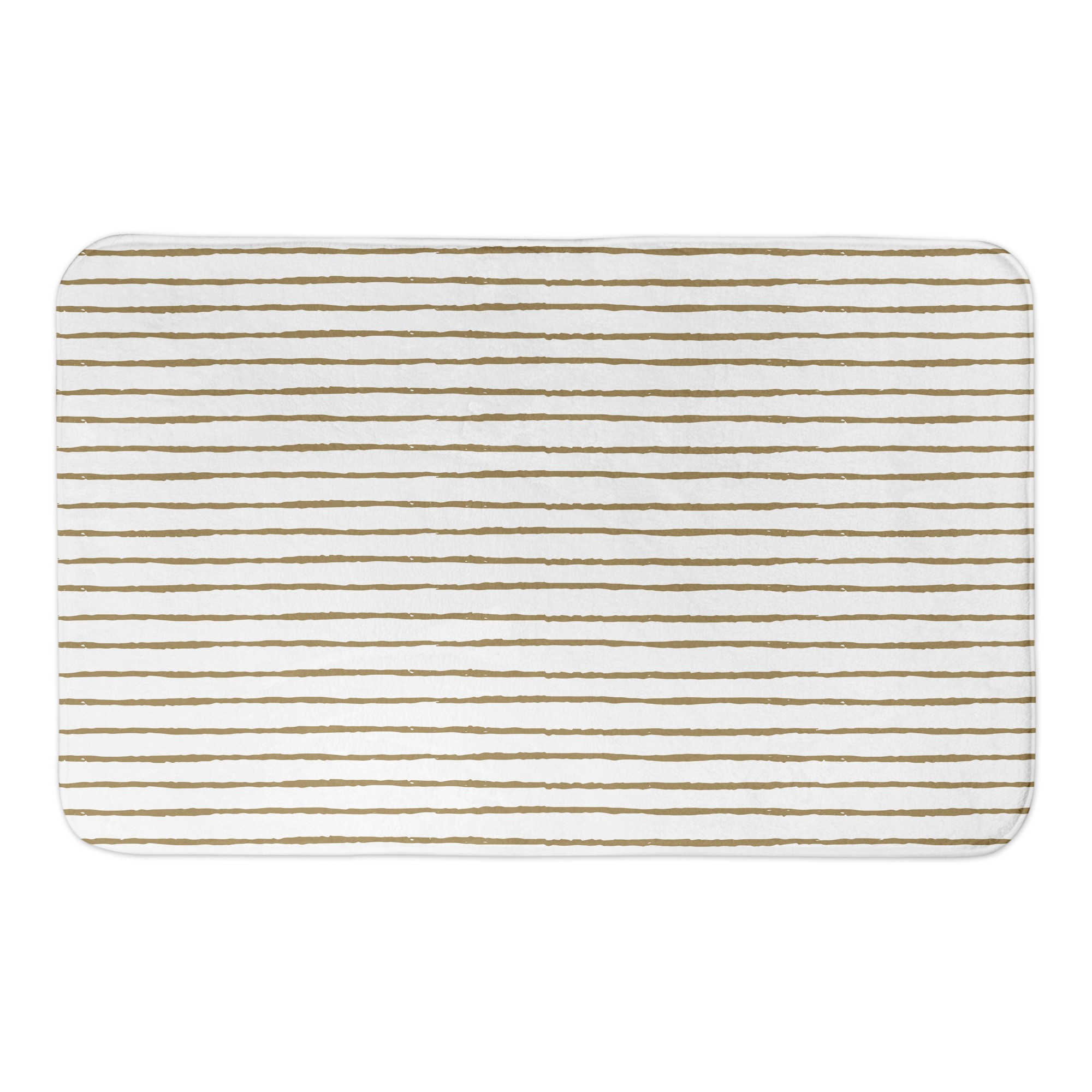 Gold Abstract Lines 34x21 Bath Mat