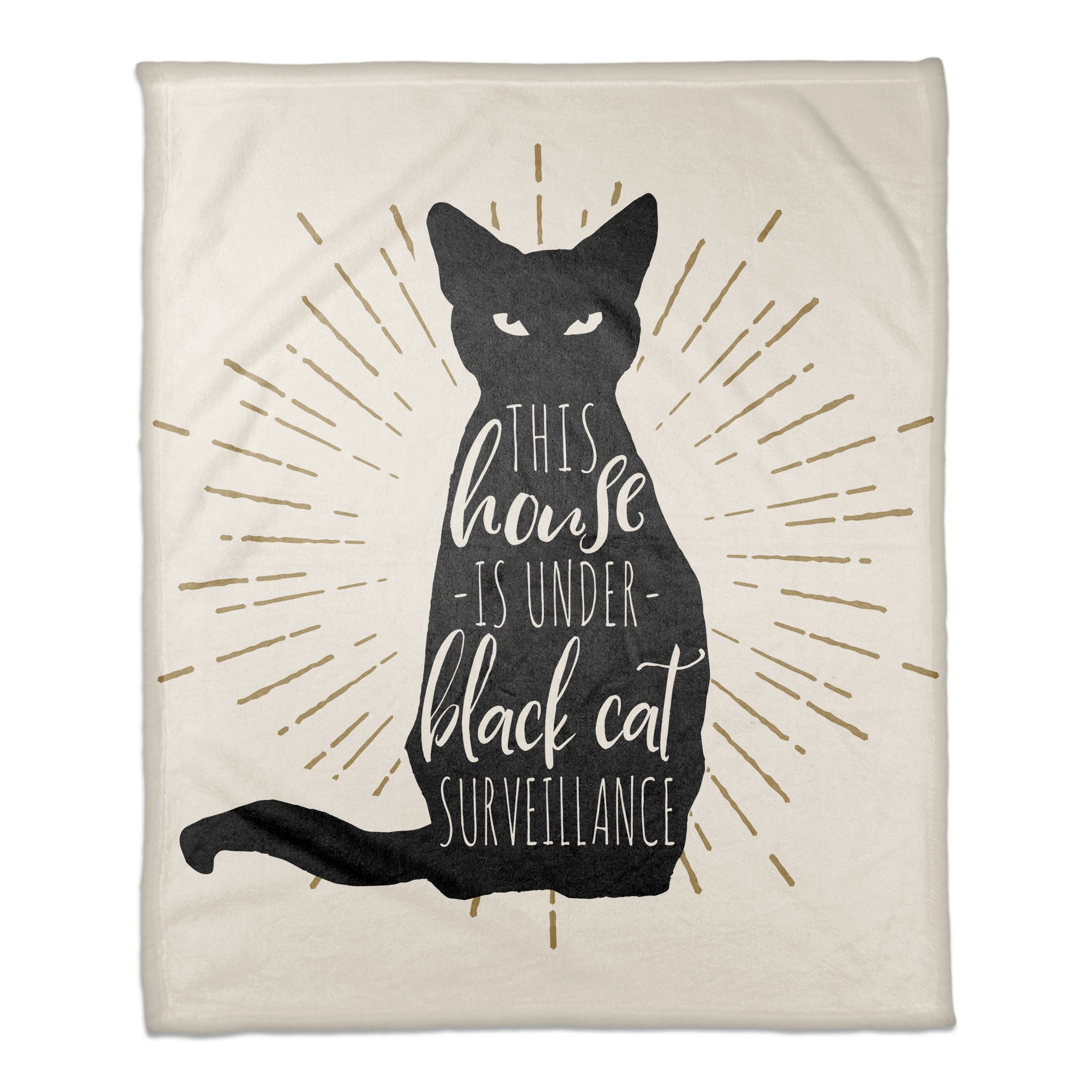 Black Cat House 50x60 Coral Fleece Blanket
