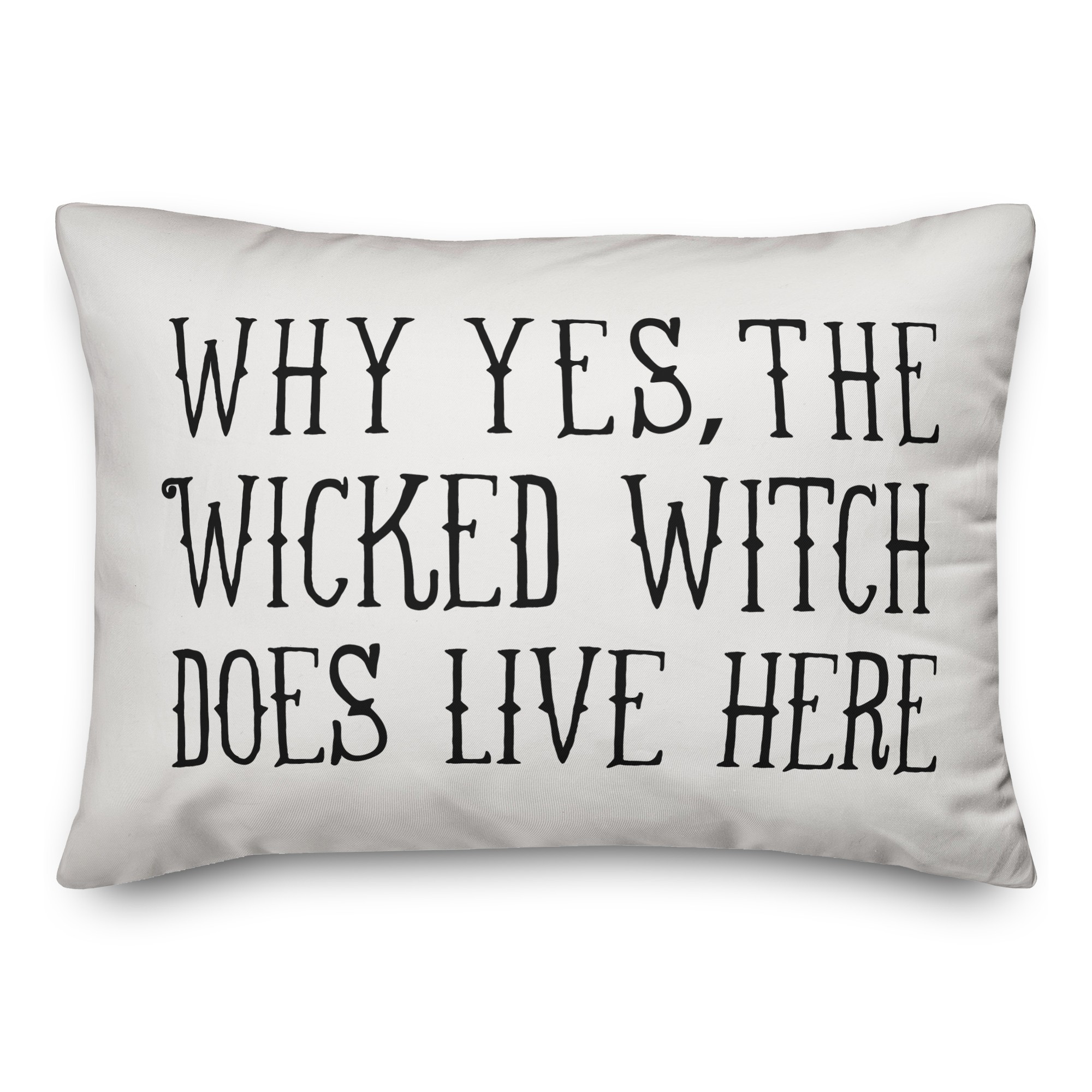 Why Yes, The Wicked Witch Does Live Here Pillow
