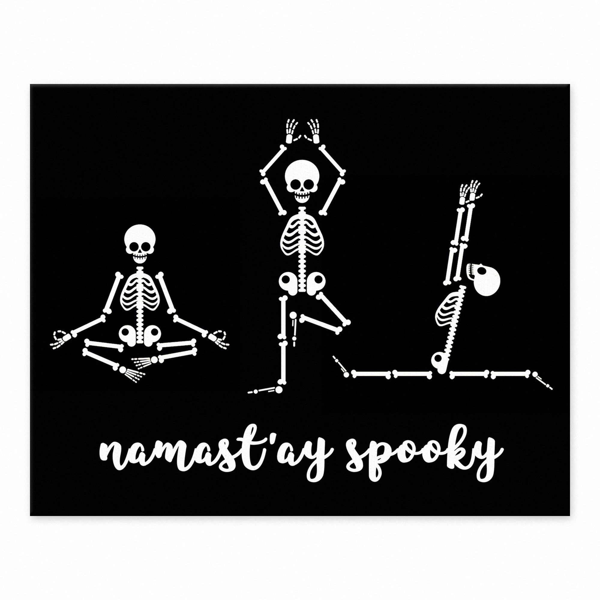 Namastay Skeletons 8x10 Tabletop Canvas