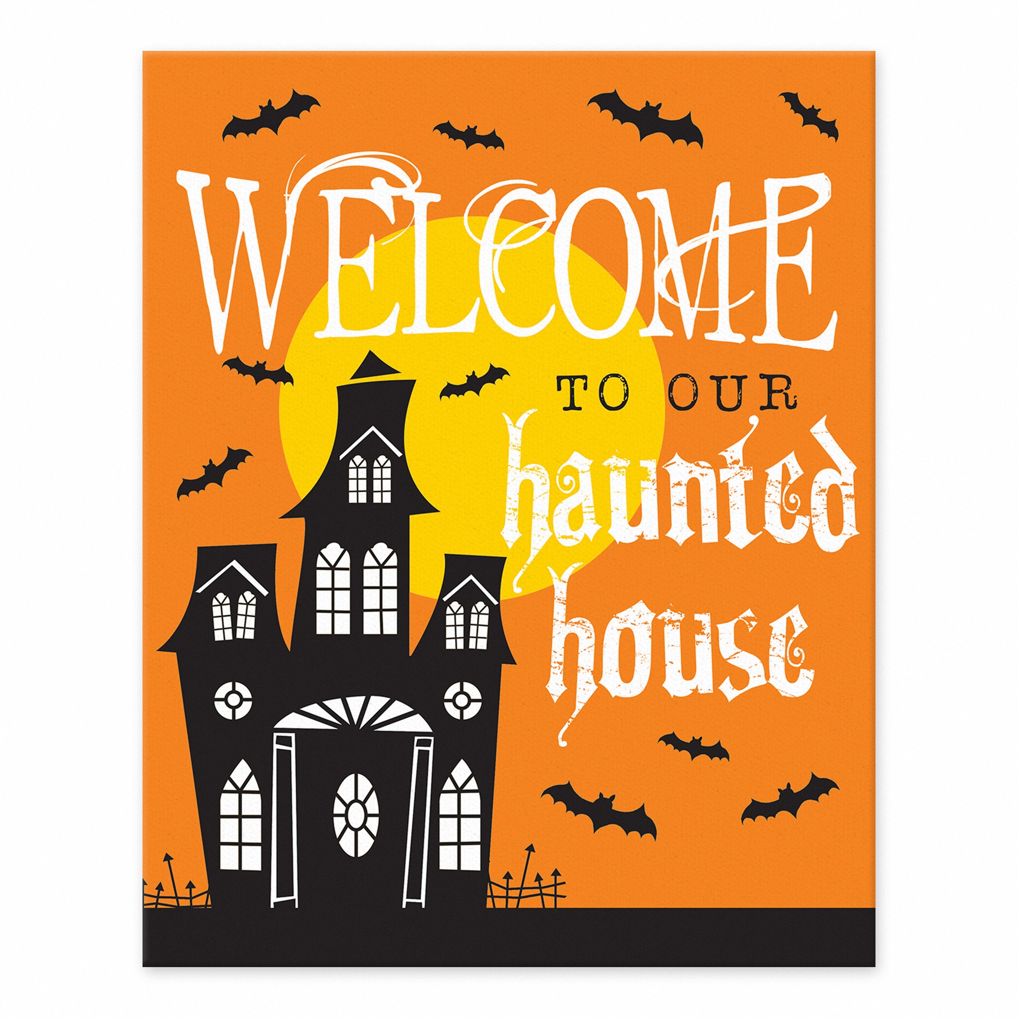 Welcome to our Haunted House 8x10 Tabletop Canvas