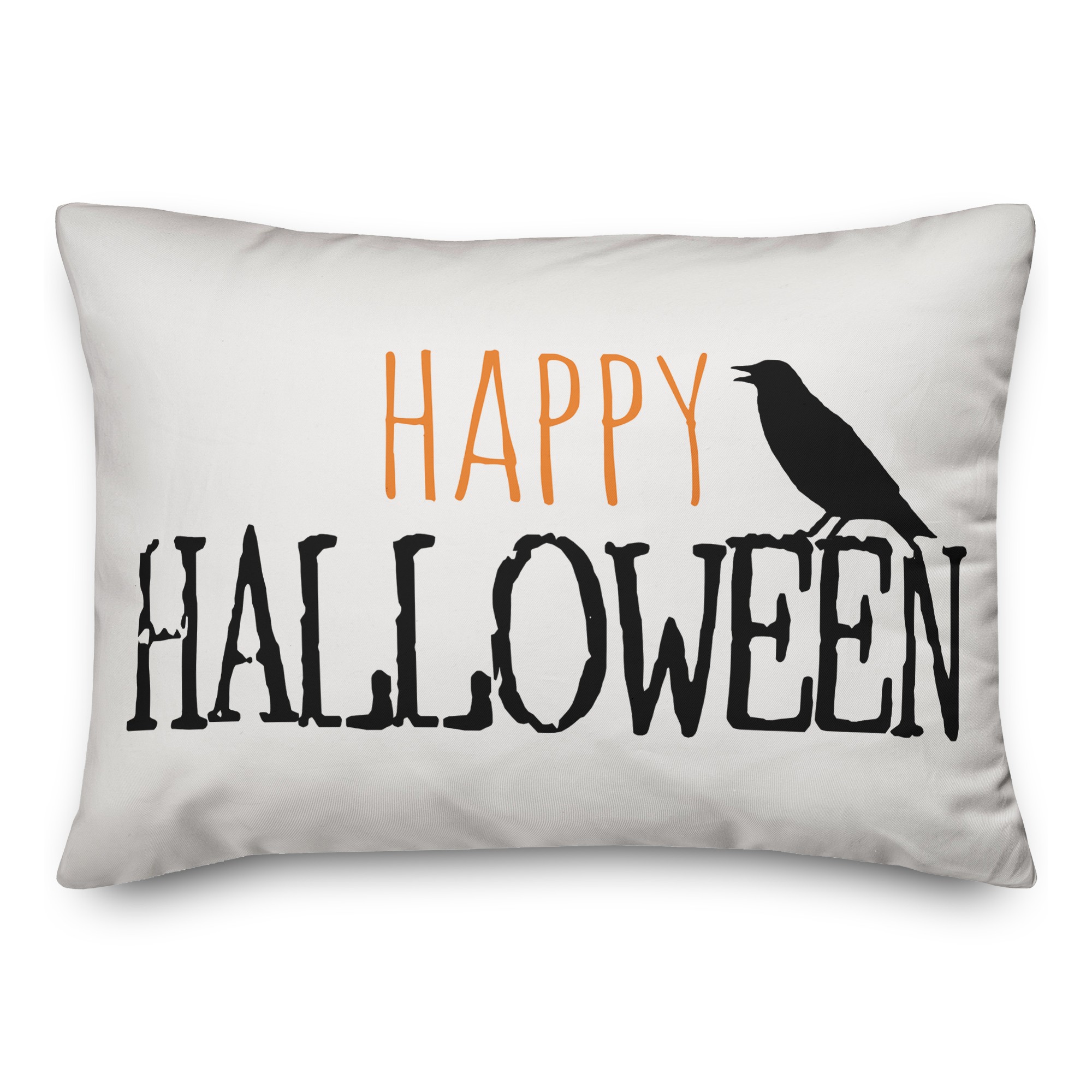 Happy Halloween Crow Pillow