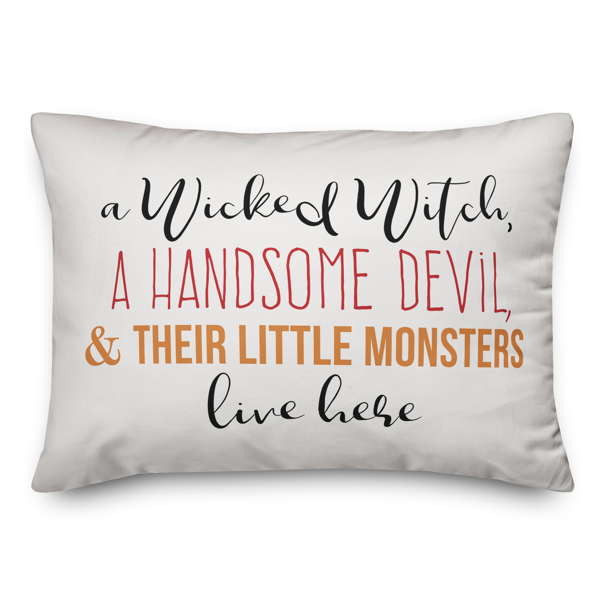 A Wicked Witch and Handsome Devil Pillow