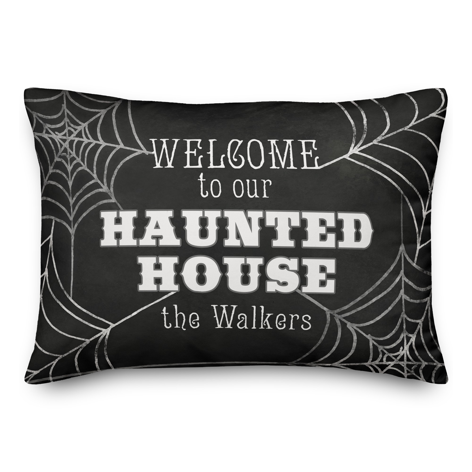Personalized Welcome to Our Haunted House Pillow