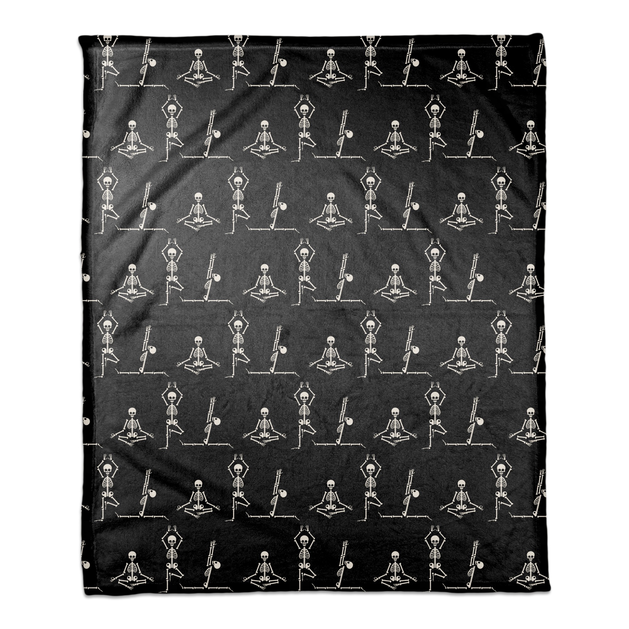 Yoga Skeletons 50x60 Coral Fleece Blanket