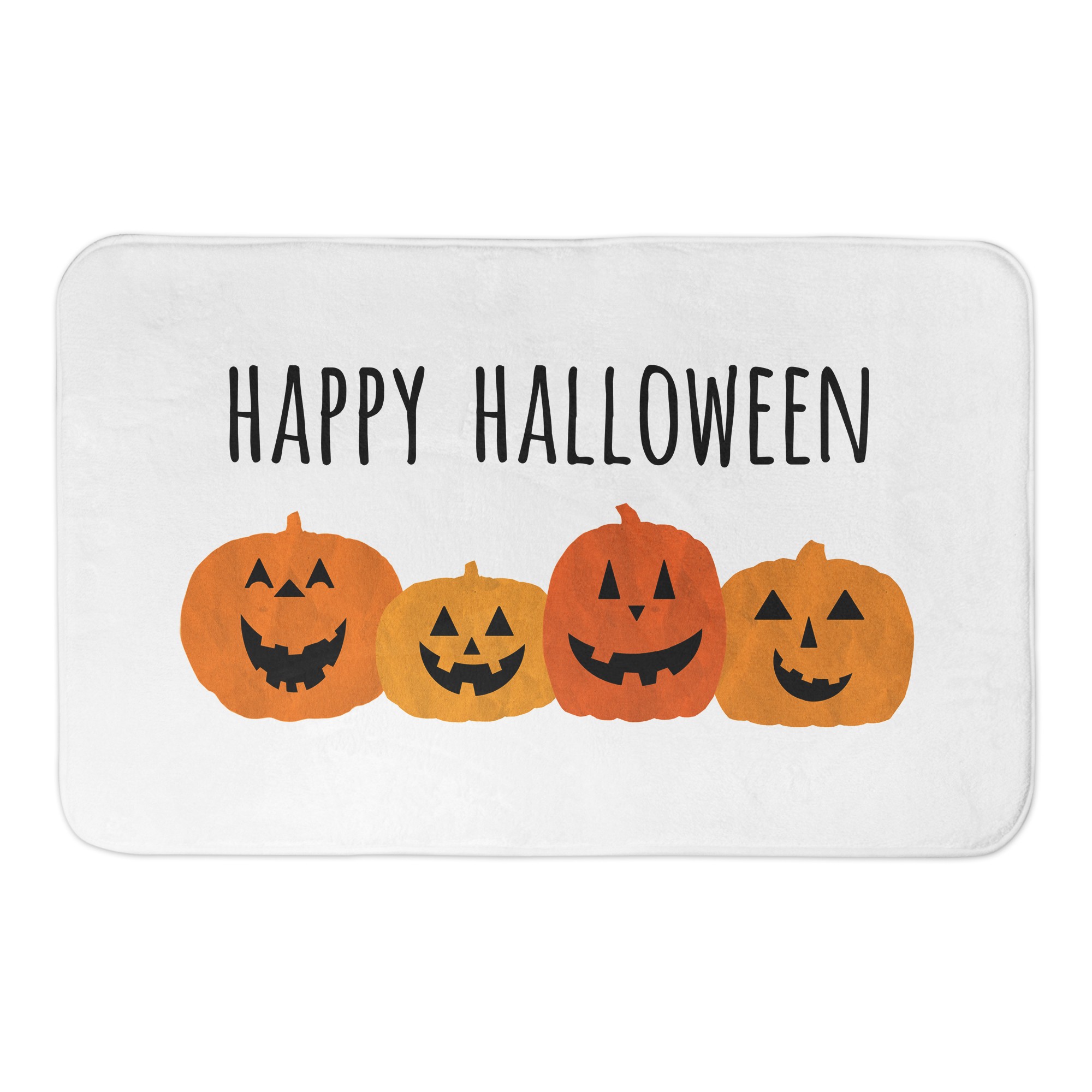 Happy Halloween Jack-o-lantern 34x21 Bath Mat