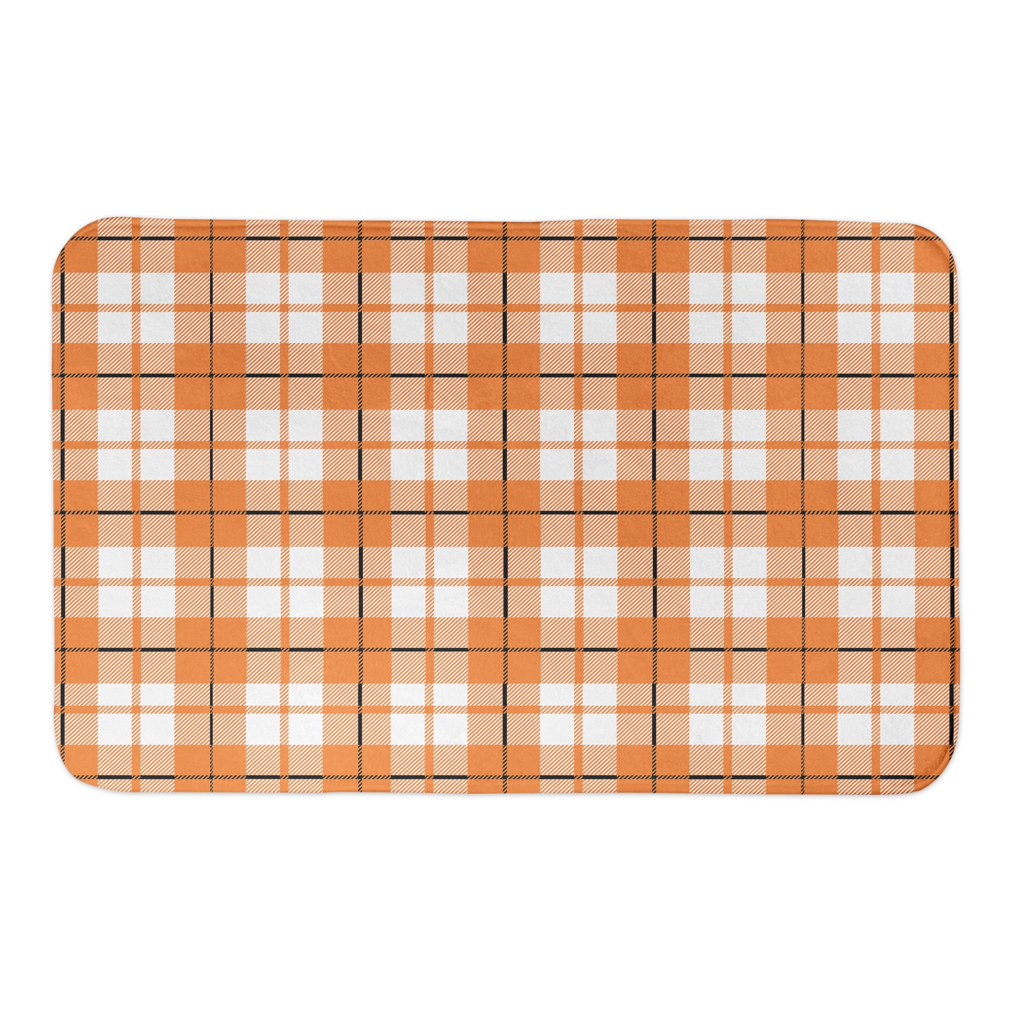 Halloween Plaid 34x21 Bath Mat