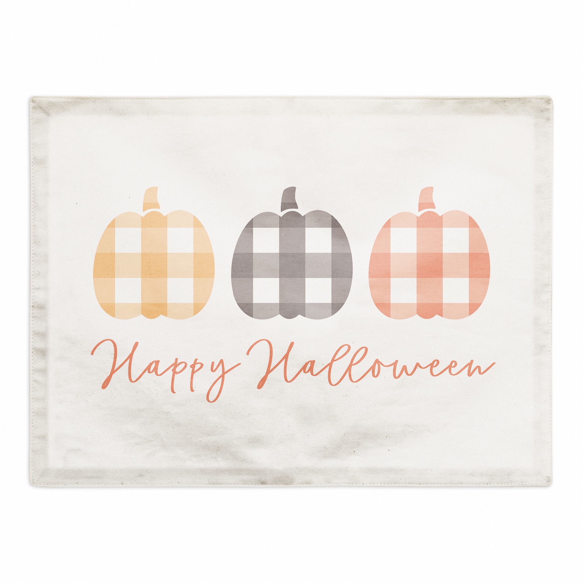 Plaid Pumpkin 18x14 Poly Twill Placemat