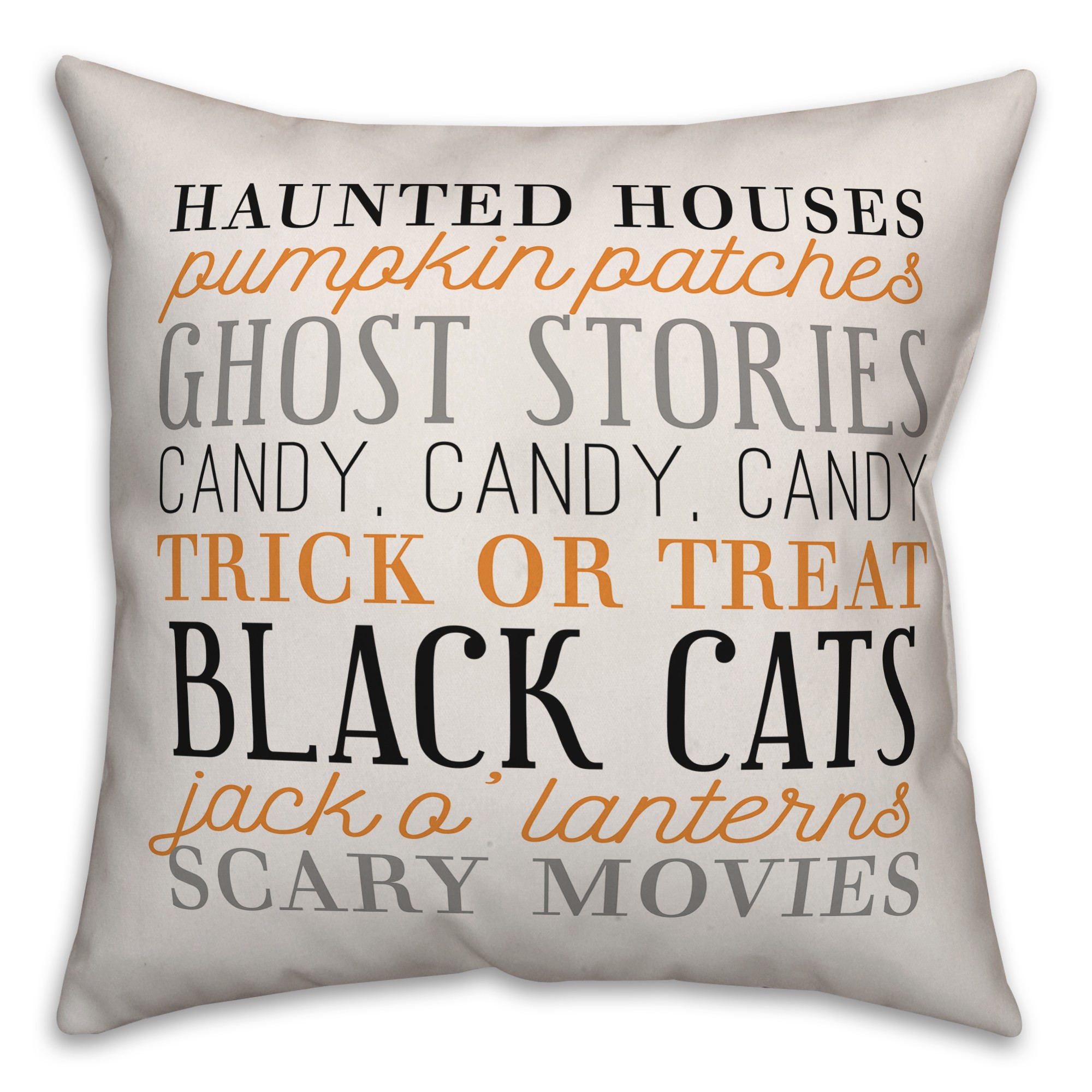 Halloween Words Pillow