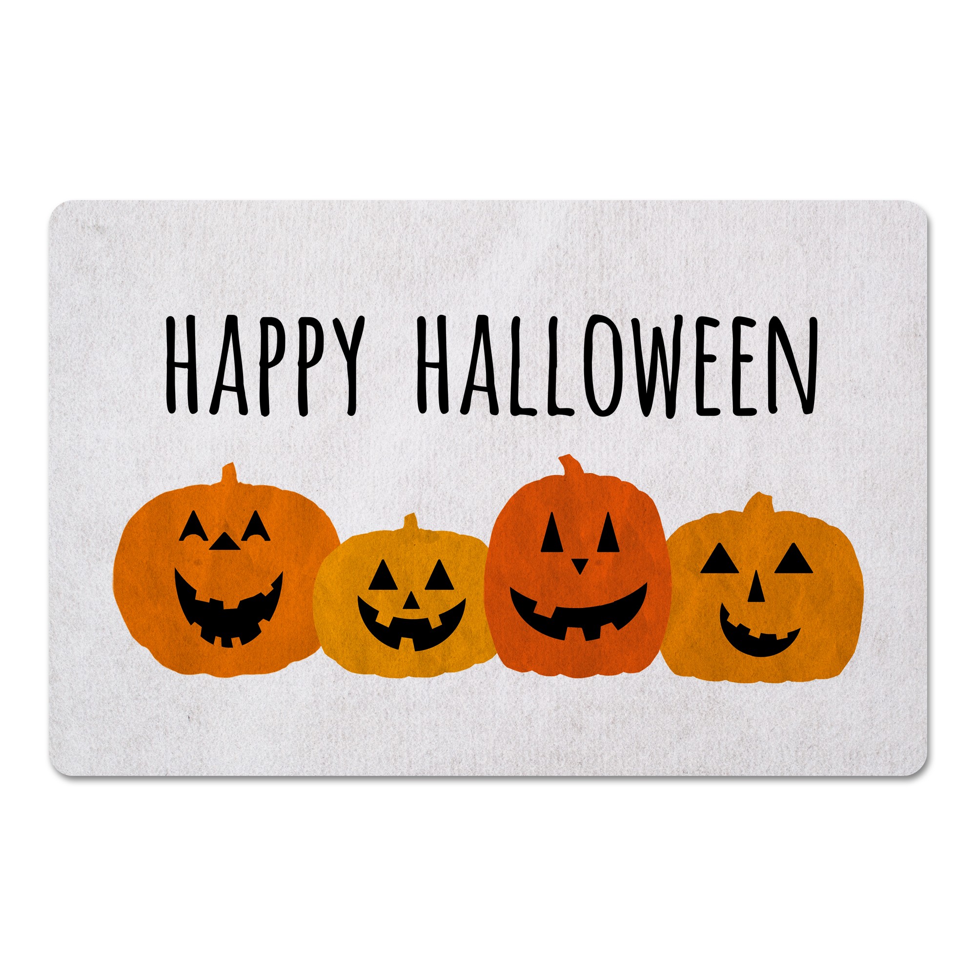 Happy Halloween Jack o lanterns 27x18 Floor Mat