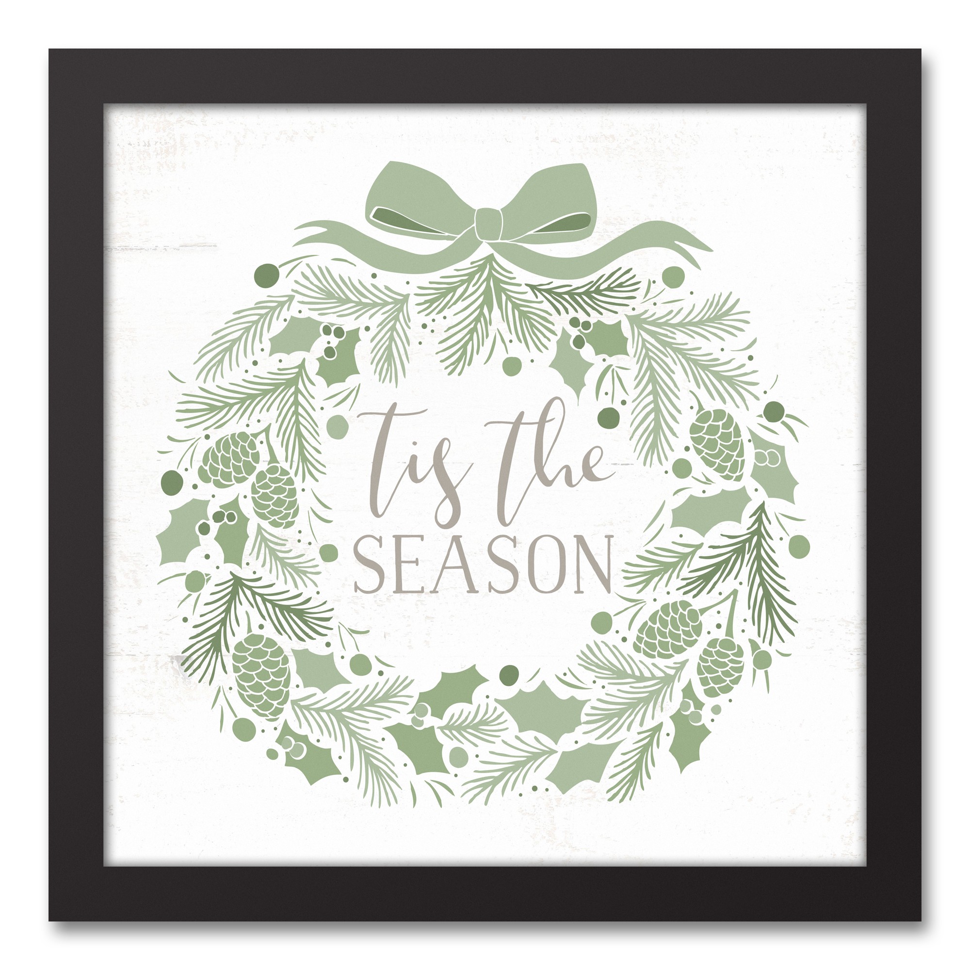 Tis The Season 12x12 Black Framed Canvas