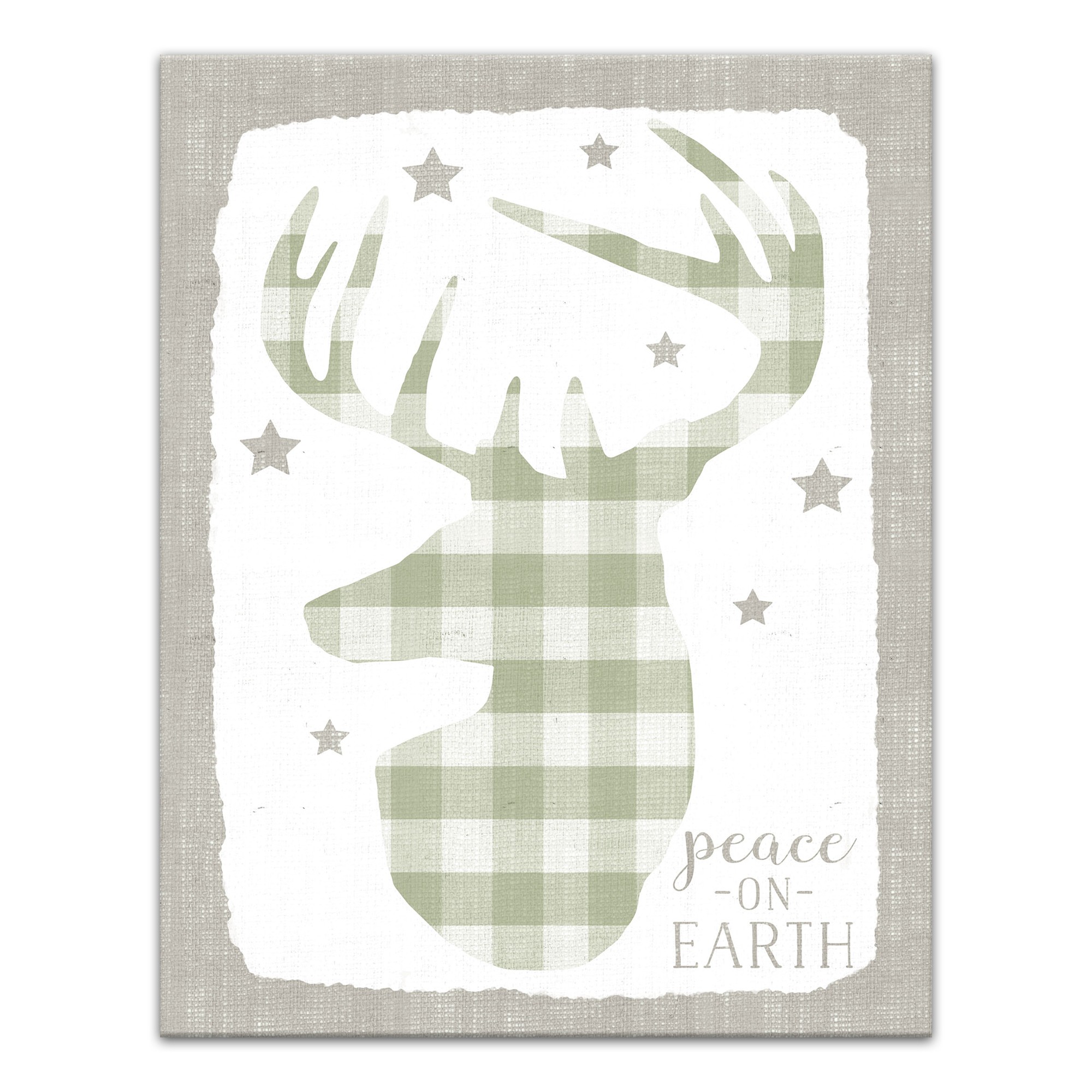 Buffalo Check Deer 11x14 Canvas Wall Art