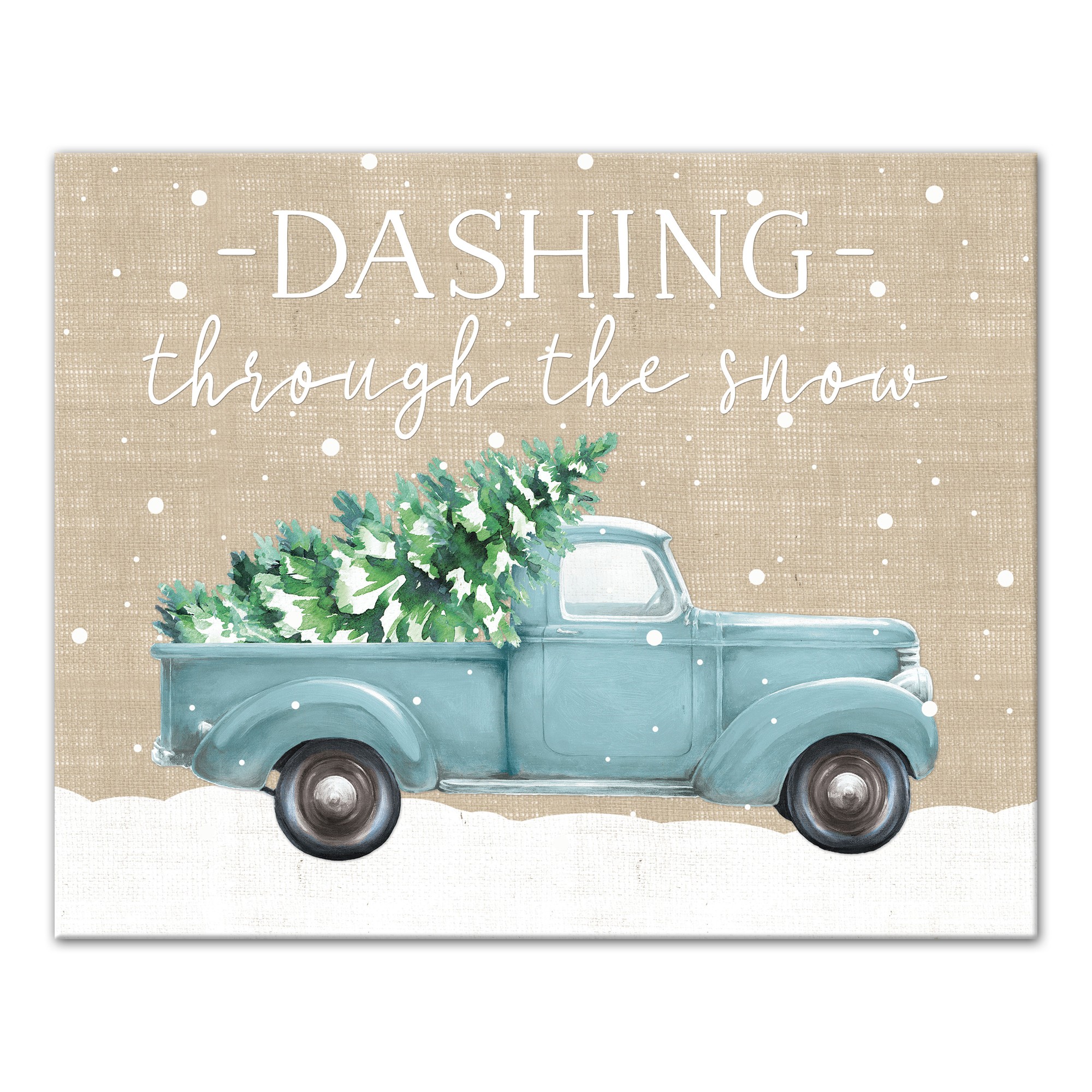 Dashing Through The Snow 16x20 Canvas Wall Art