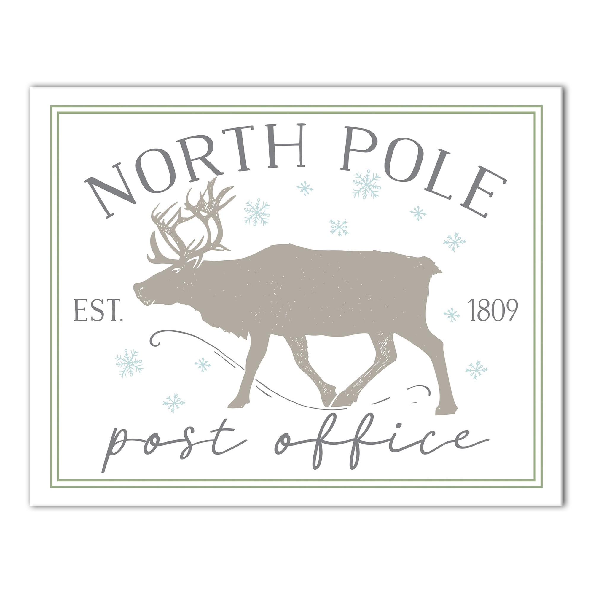 North Pole Post Office 11x14 Canvas Wall Art