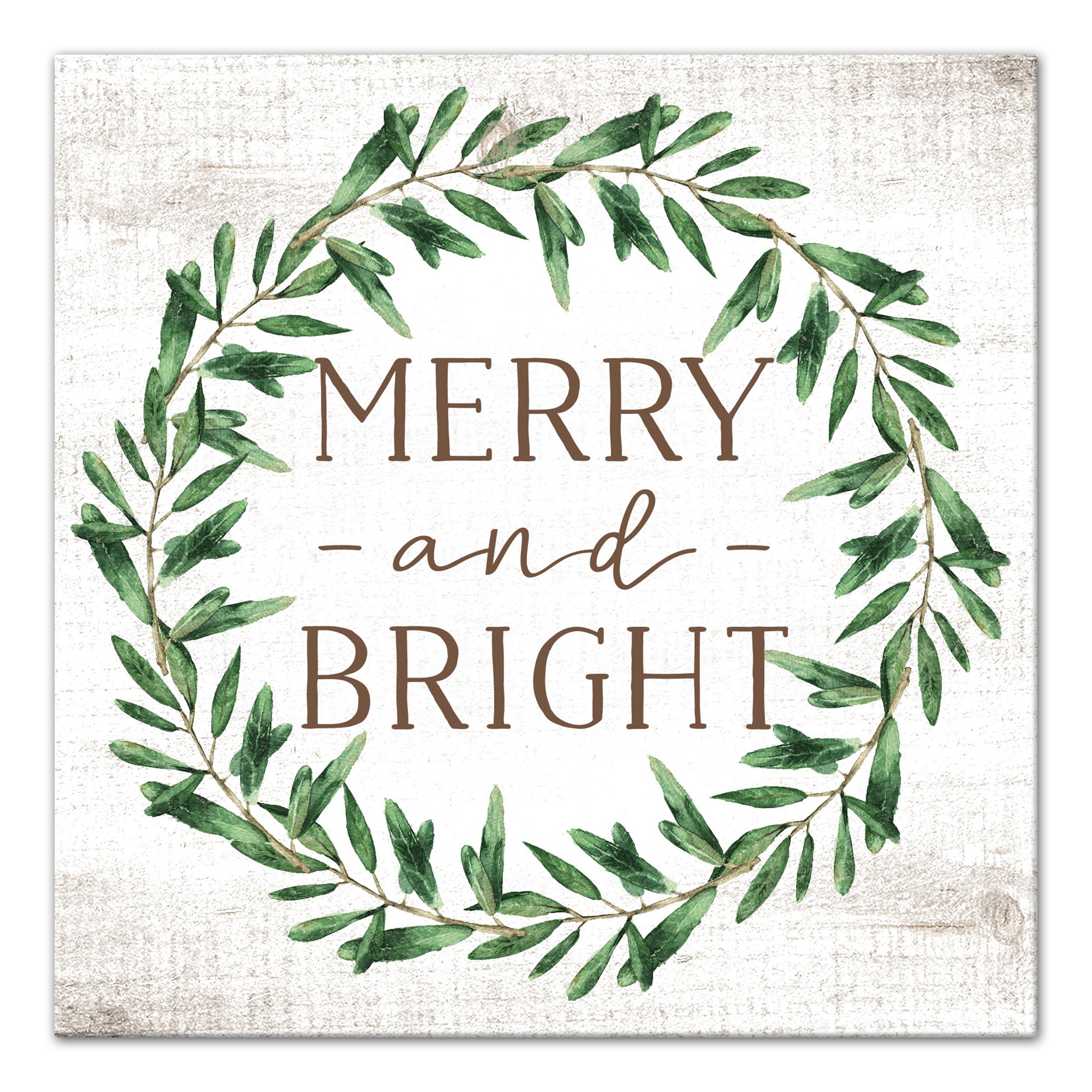 Merry And Bright 12x12 Canvas Wall Art