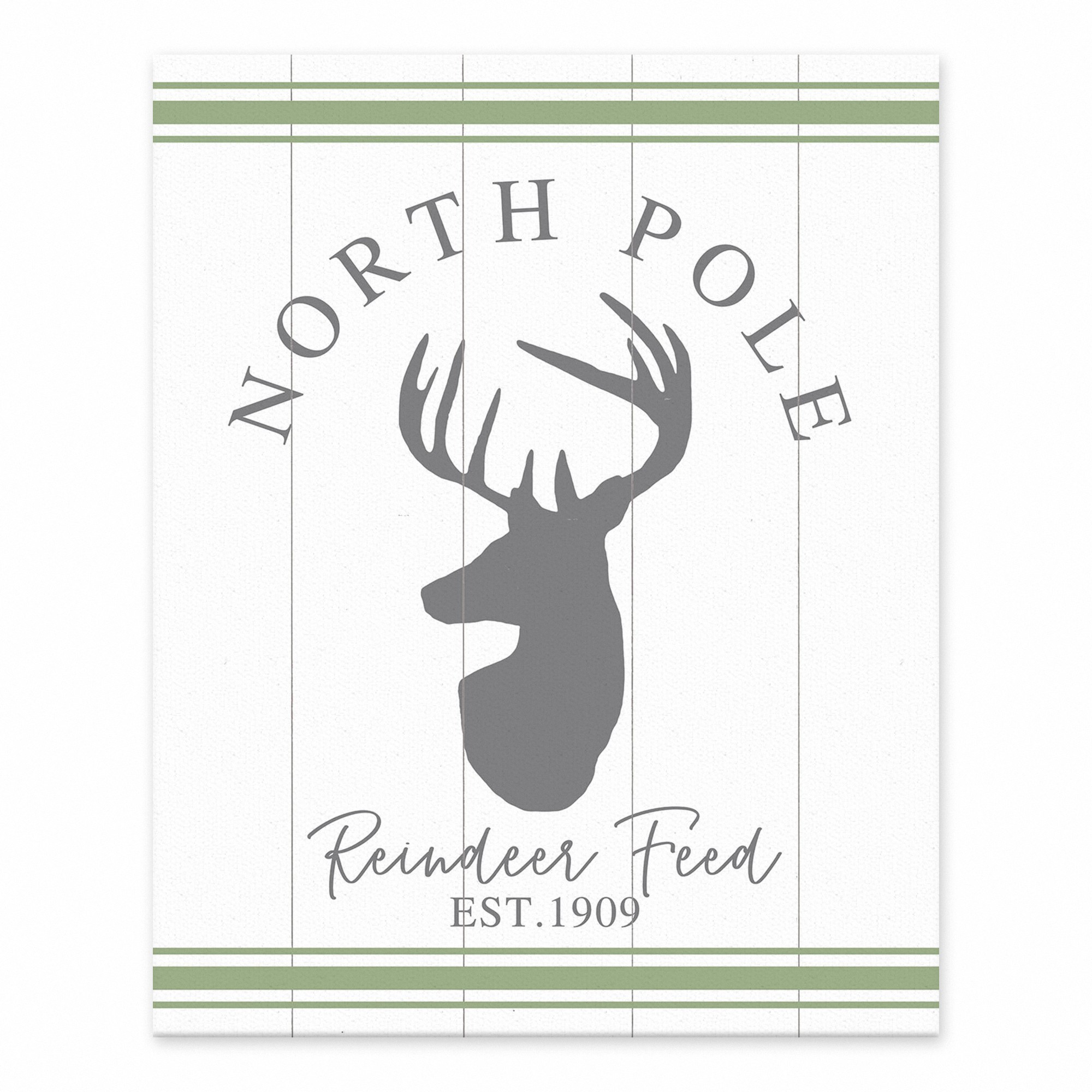 North Pole Reindeer Feed 8x10 Tabletop Canvas