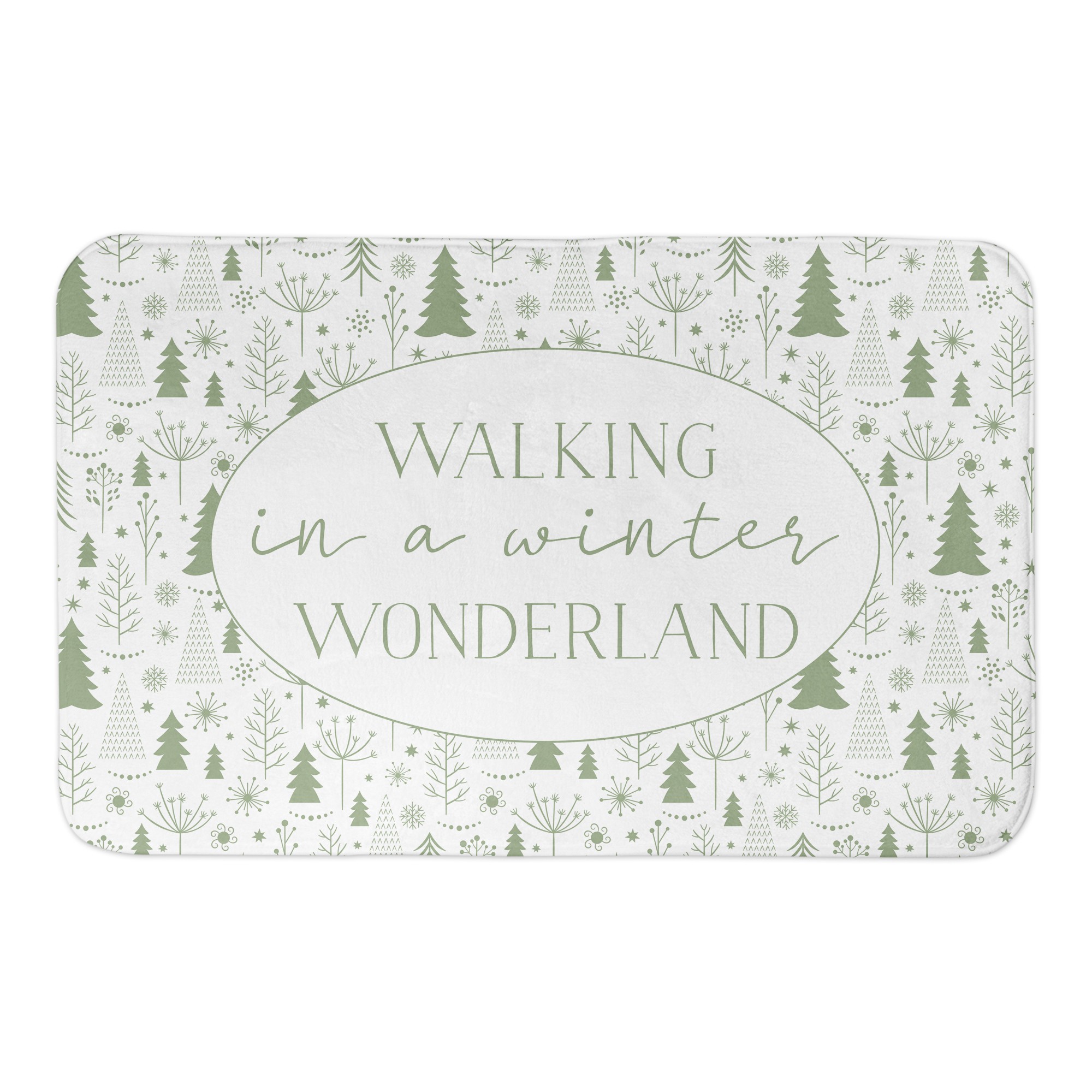 Walking In A Winter Wonderland 34x21 Bath Mat