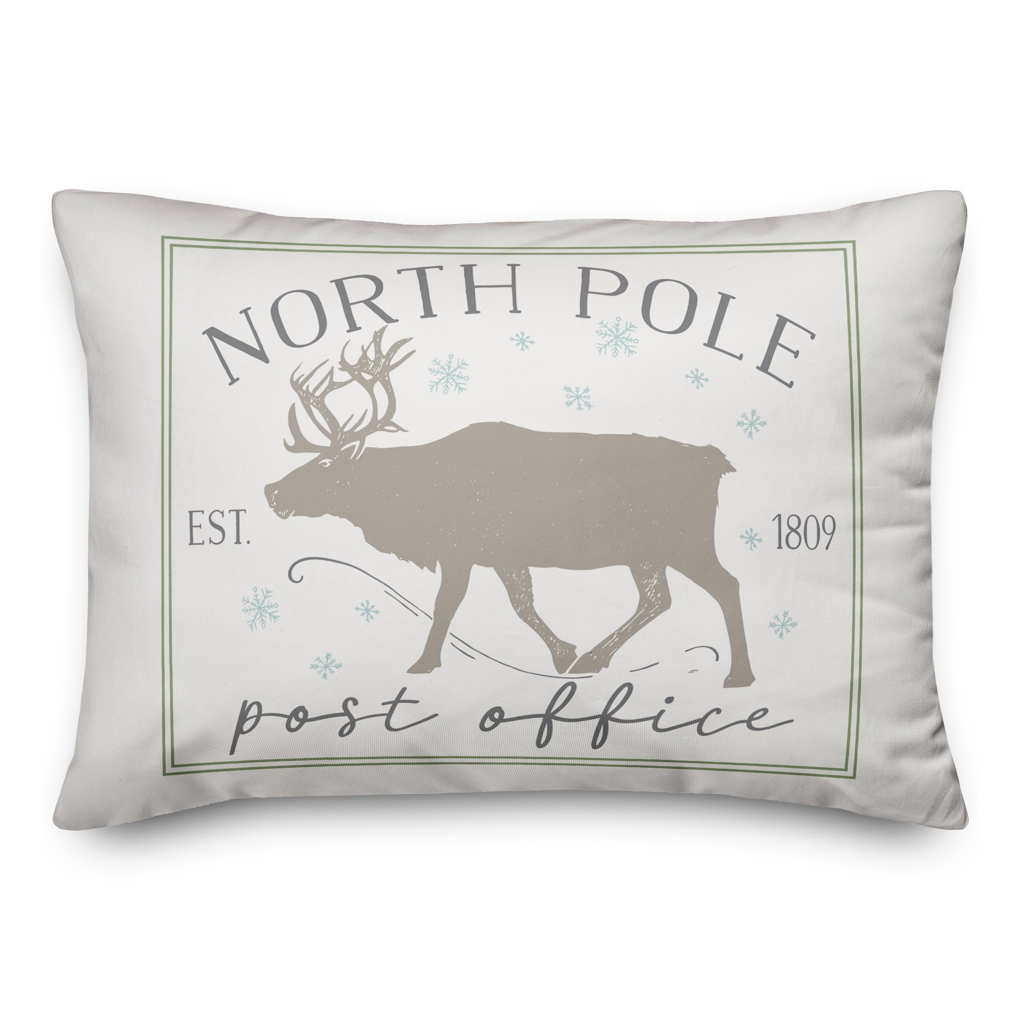 North Pole Post Office 14x20 Spun Poly Pillow