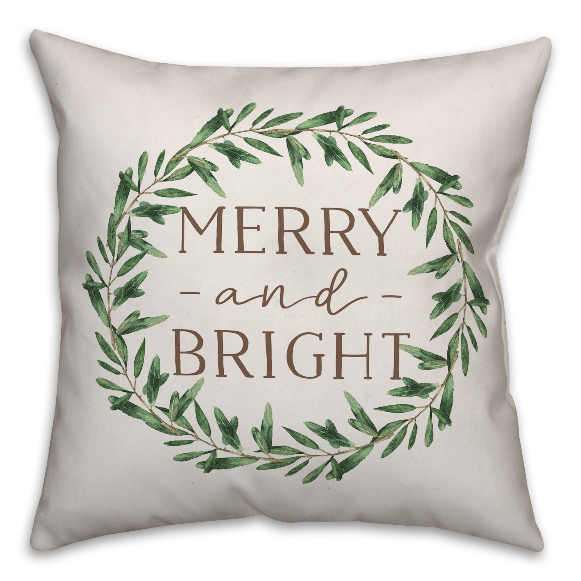 Merry & Bright 18x18 Spun Poly Pillow