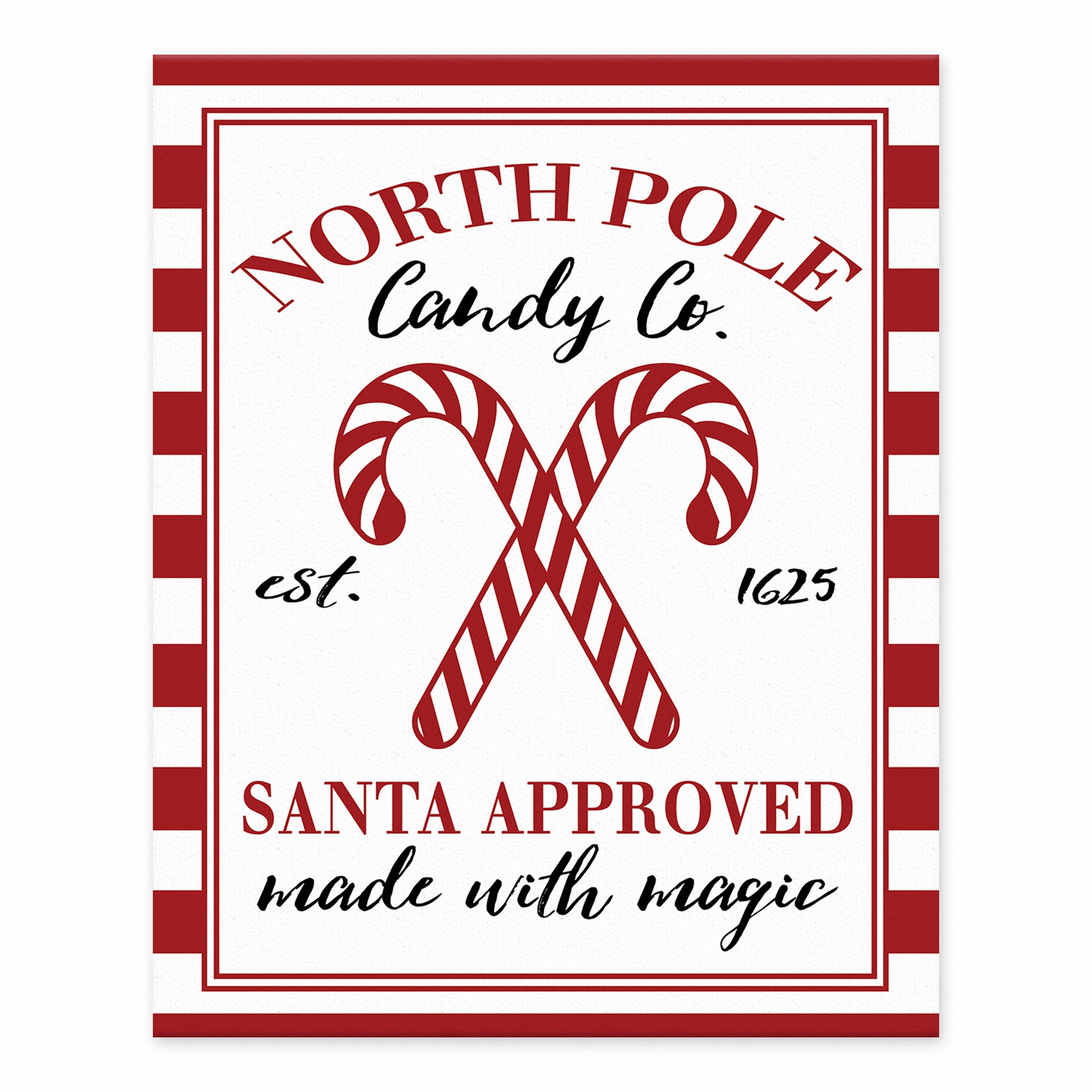 Candy Cane Co 8x10 Tabletop Canvas