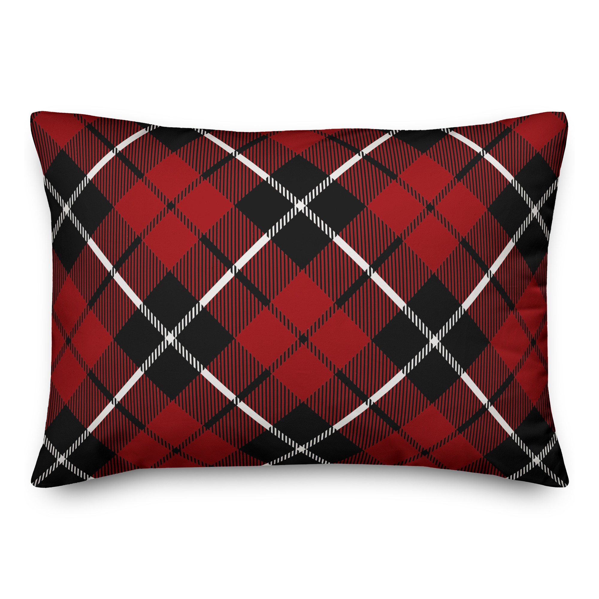 Simple Christmas Plaid Pillow