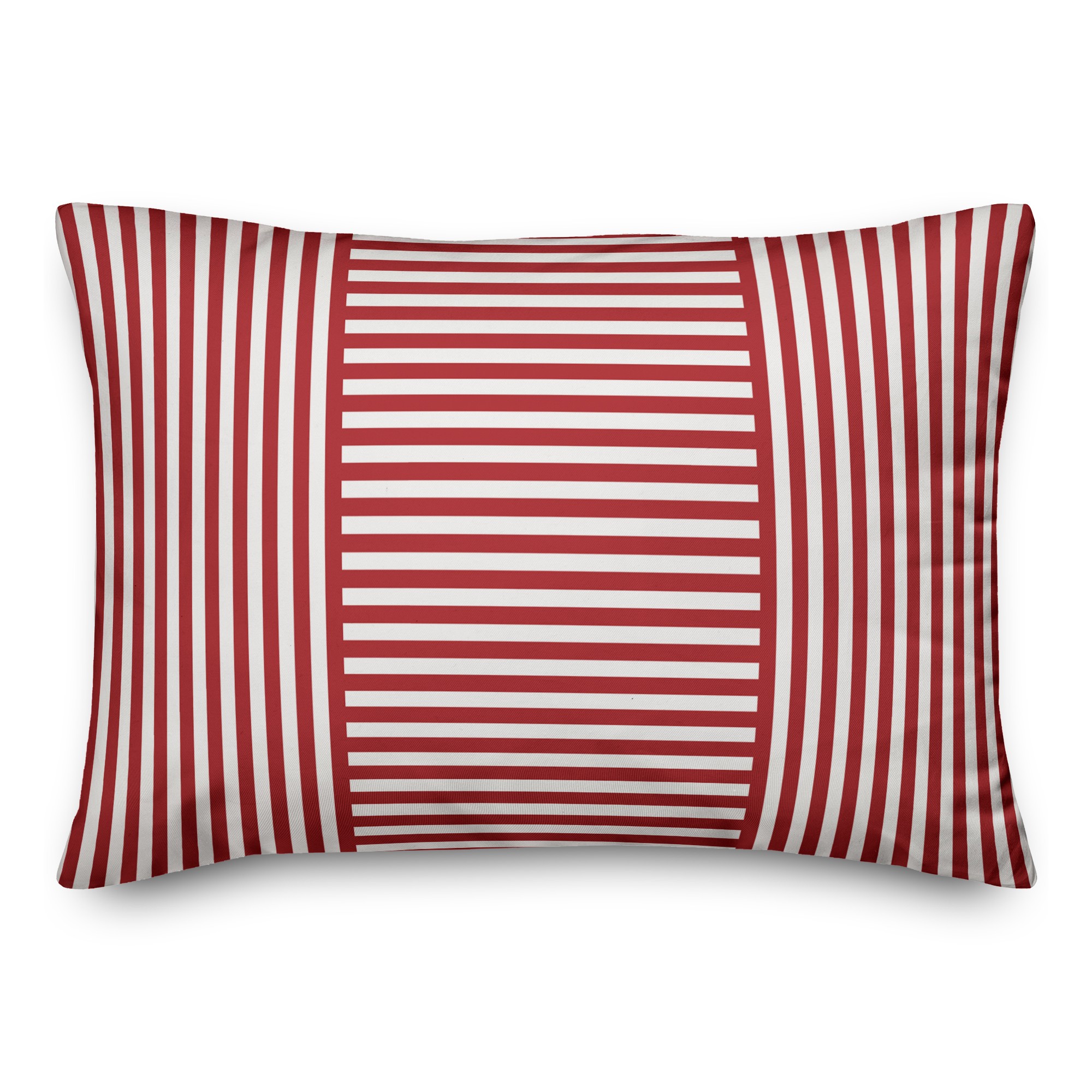 Red Farmhouse Stripes Pillow