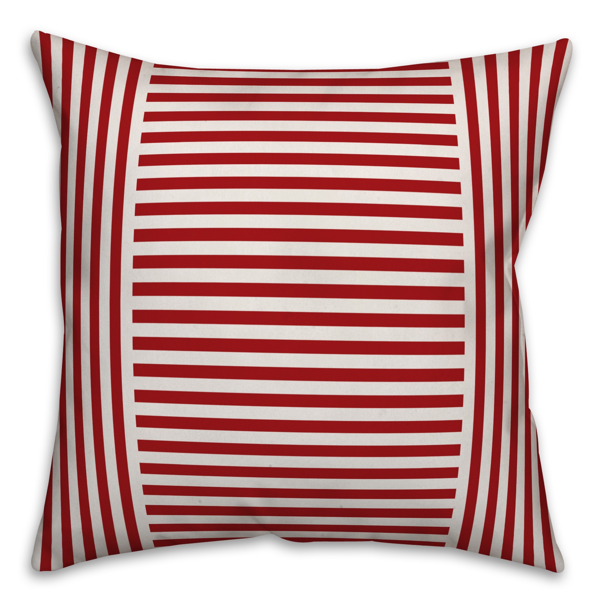 Red Farmhouse Stripes Pillow